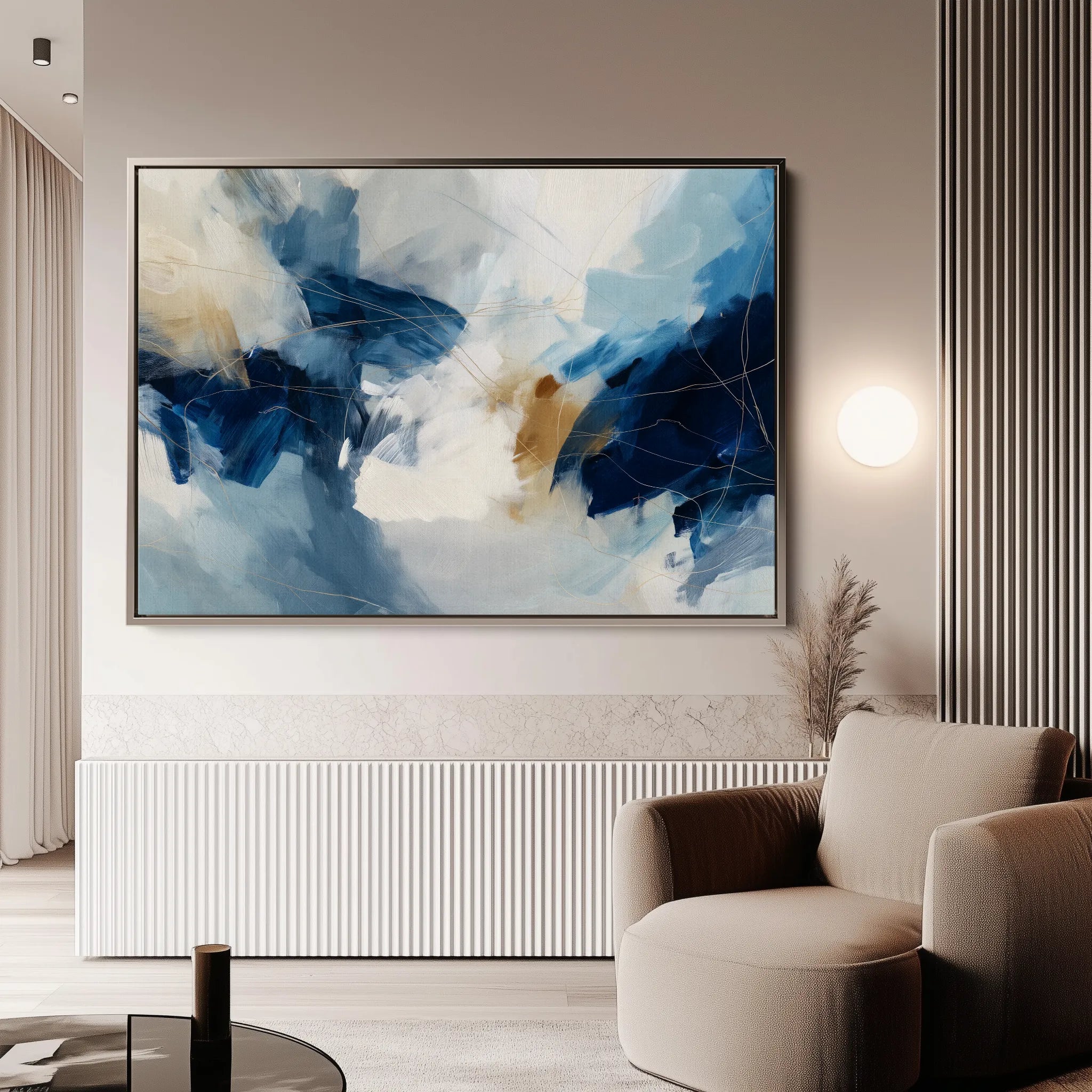 Abstract 1442 Canvas Art 18" x 24" / 45 x 60 cm / Black