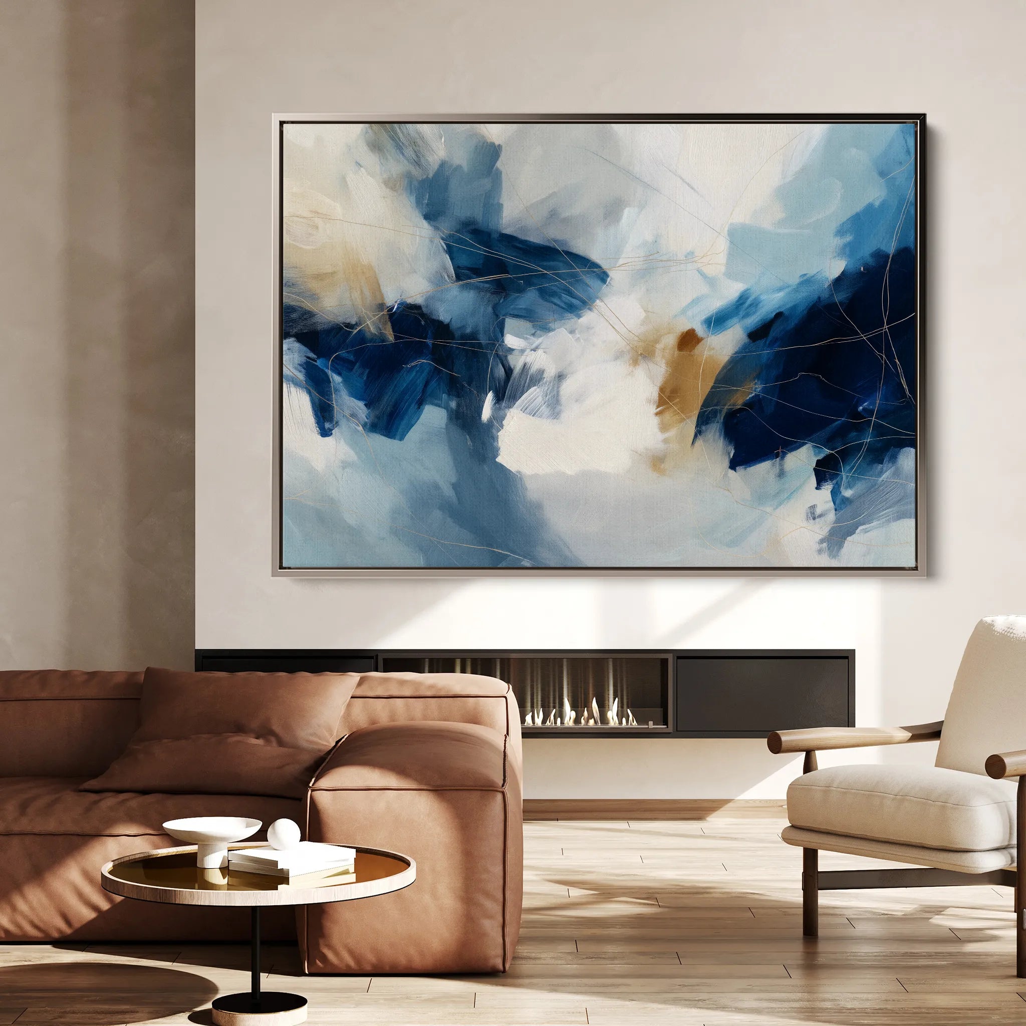 Abstract 1442 Canvas Art 18" x 24" / 45 x 60 cm / Black