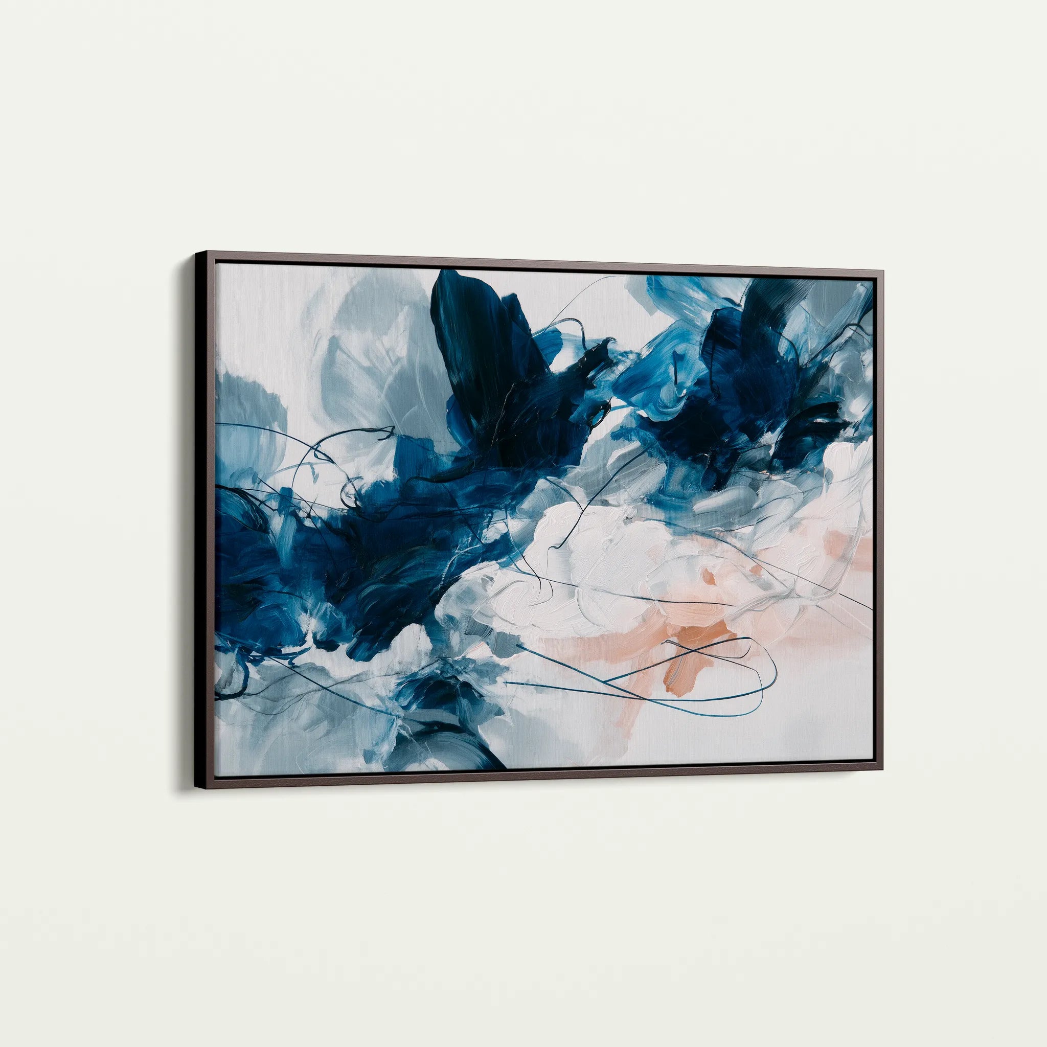 Abstract 1443 Canvas Art 18" x 24" / 45 x 60 cm / Black