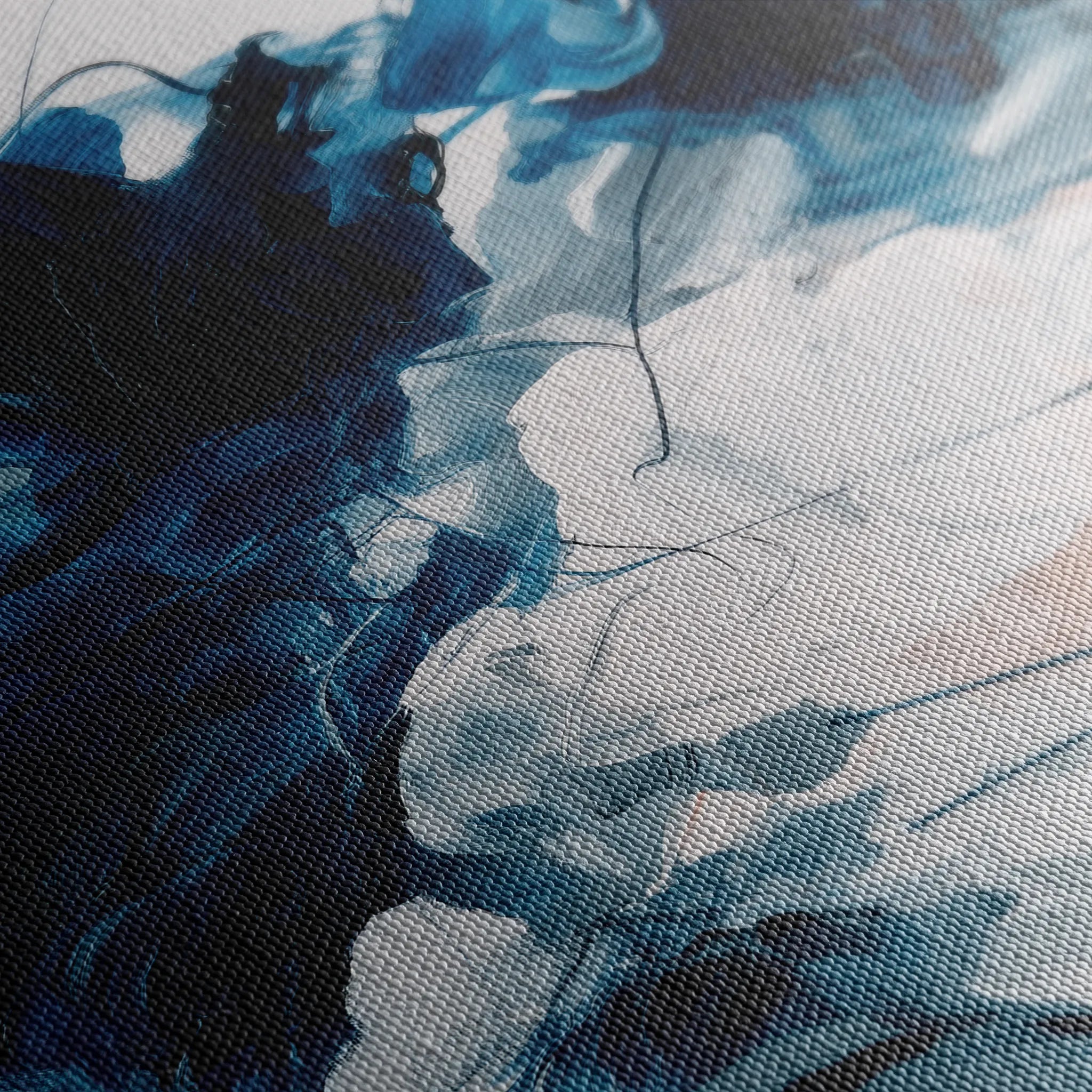 Abstract 1443 Canvas Art 18" x 24" / 45 x 60 cm / Black