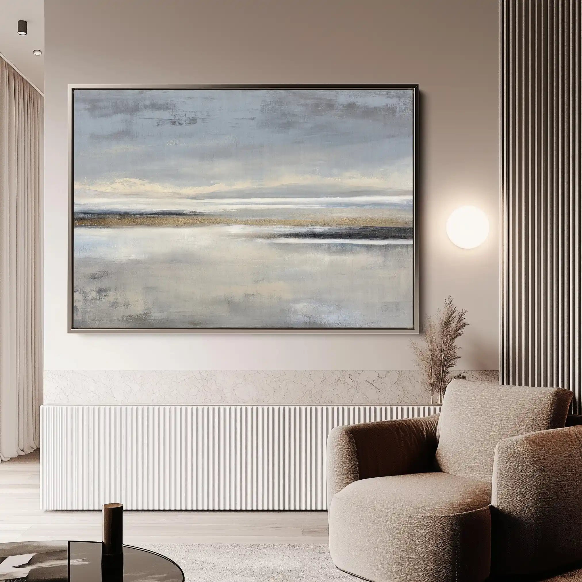 Abstract 1447 Canvas Art 18" x 24" / 45 x 60 cm / Black
