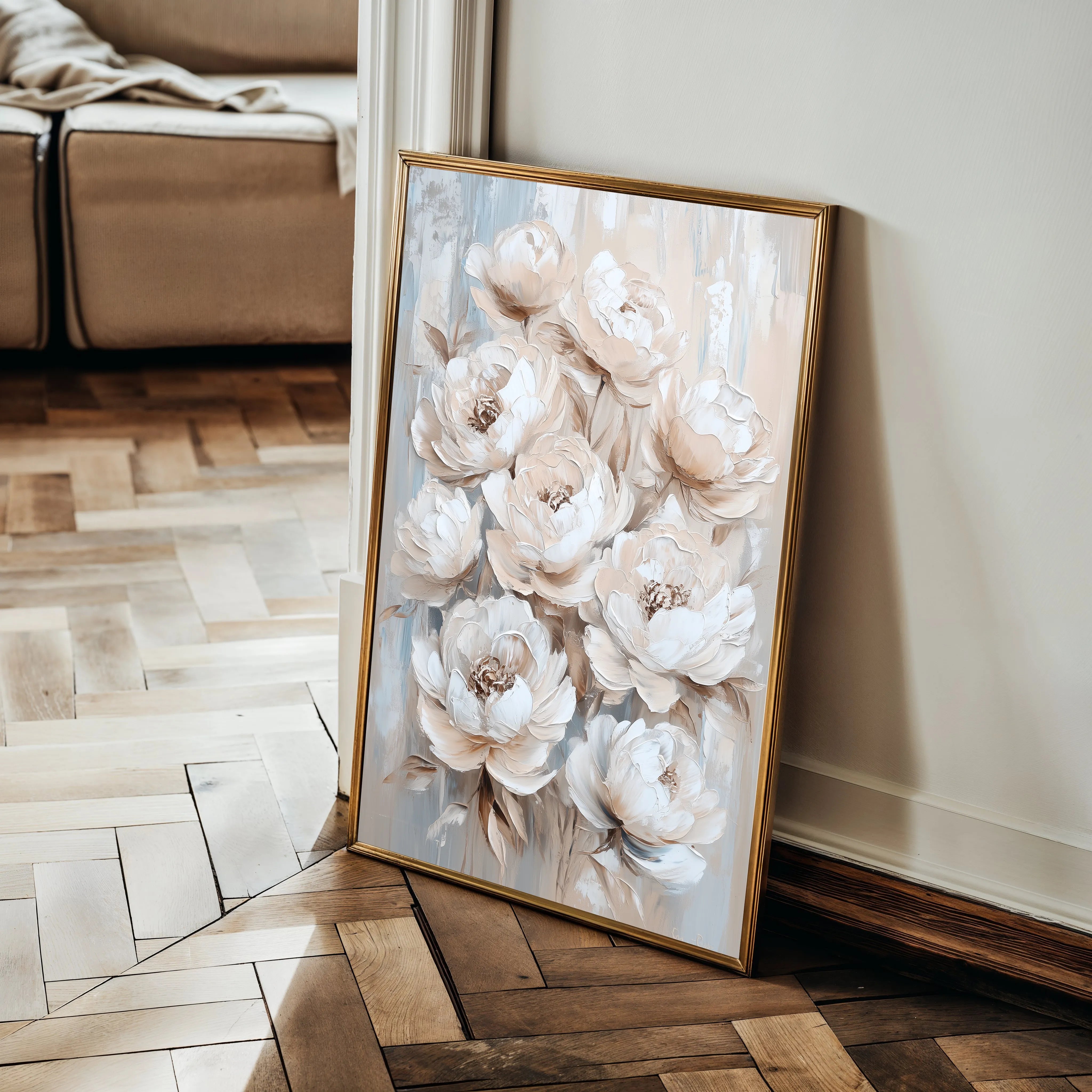 Floral 1447 Canvas Art 18" x 24" / 45 x 60 cm / Black