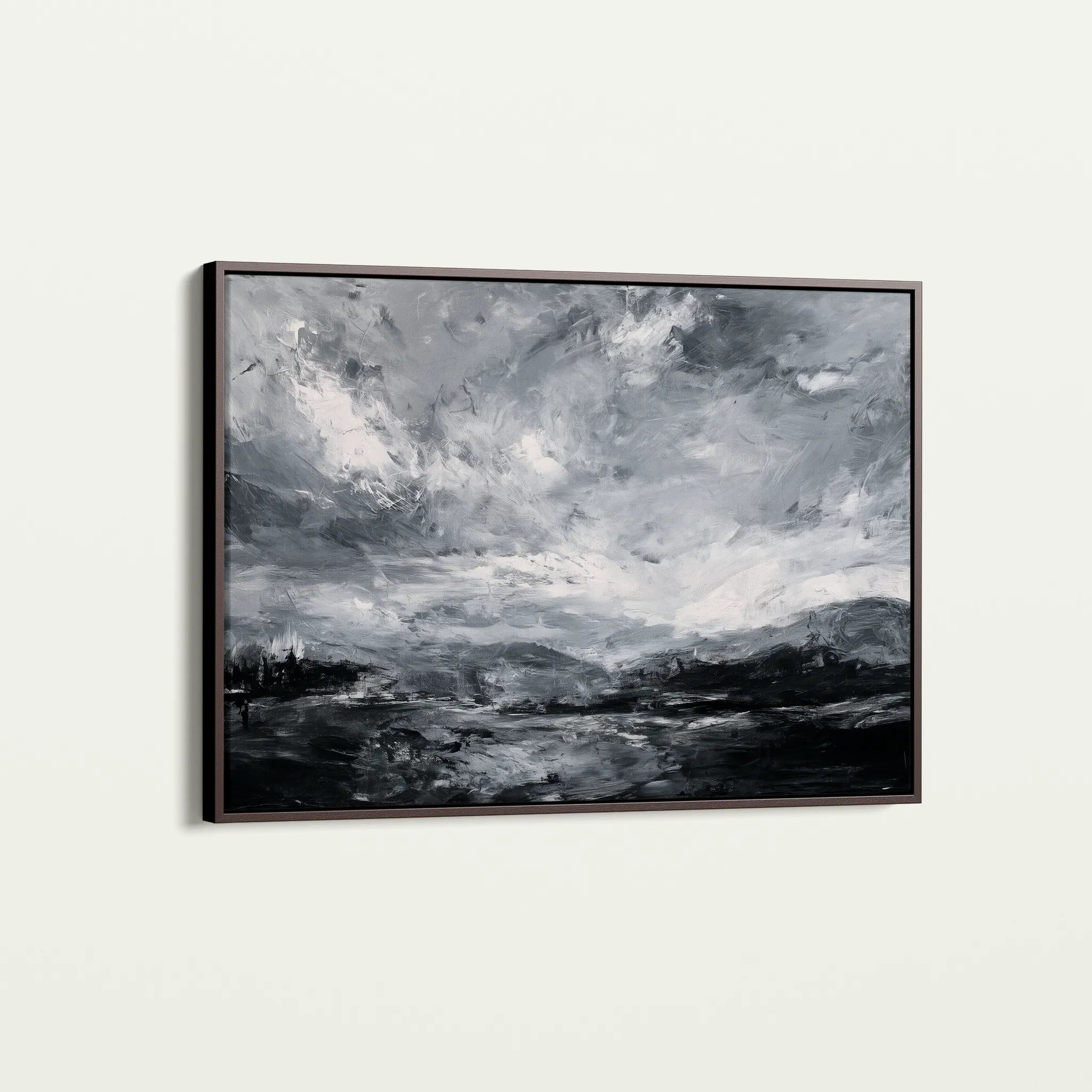 Abstract 1448 Canvas Art 18" x 24" / 45 x 60 cm / Black