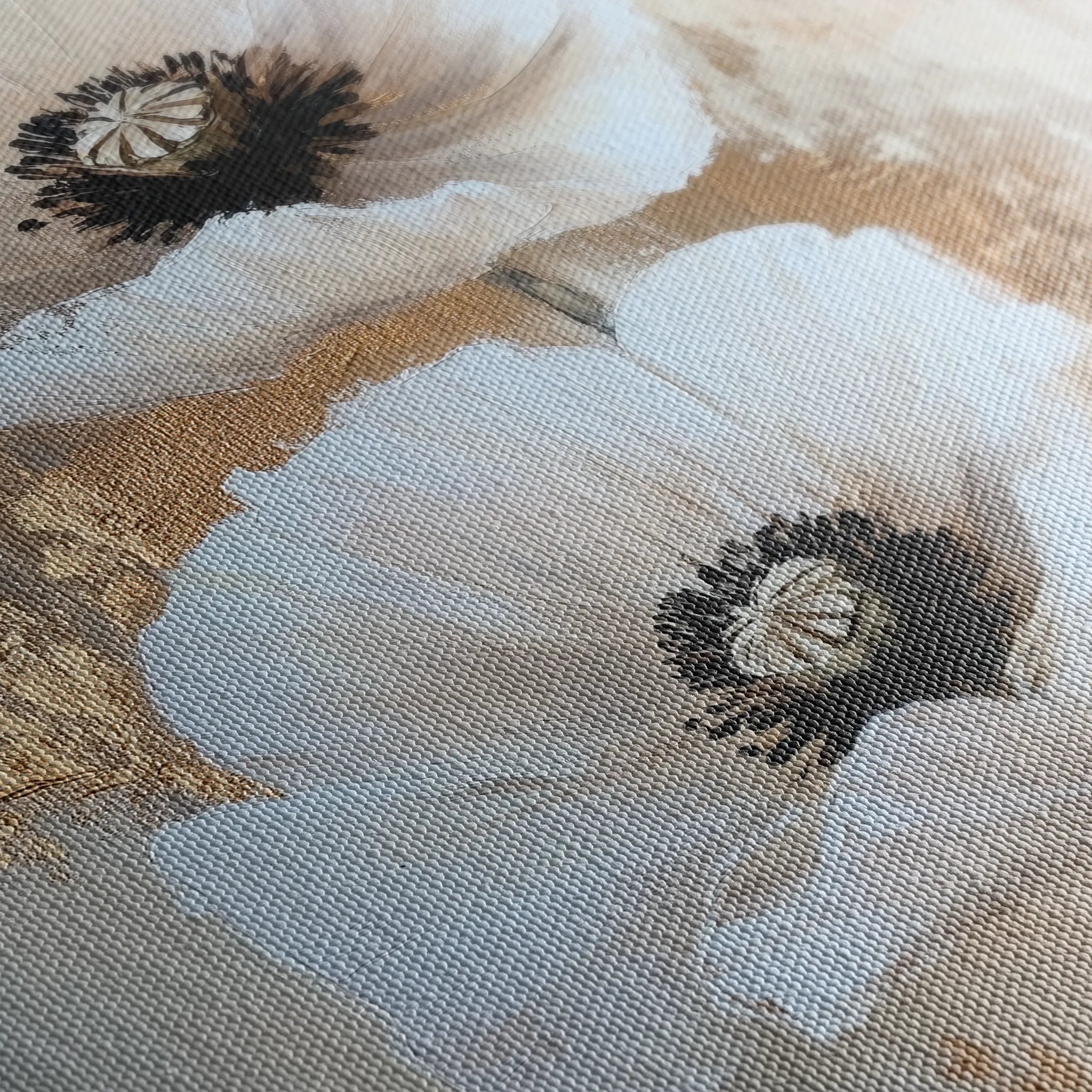 Floral 1449 Canvas Art 18" x 24" / 45 x 60 cm / Black