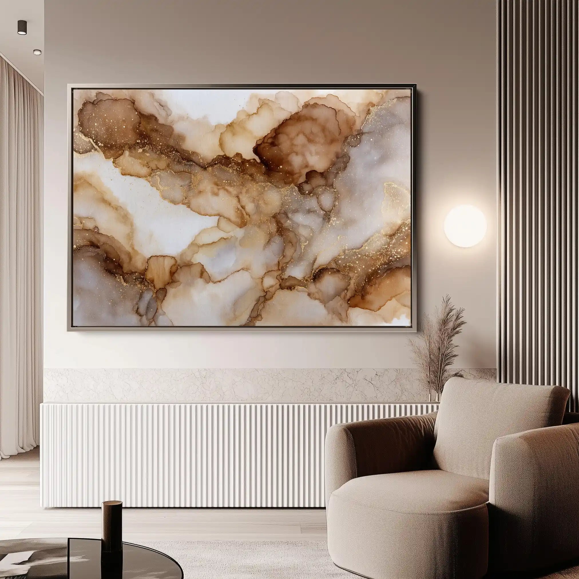 Abstract 1450 Canvas Art 18" x 24" / 45 x 60 cm / Black