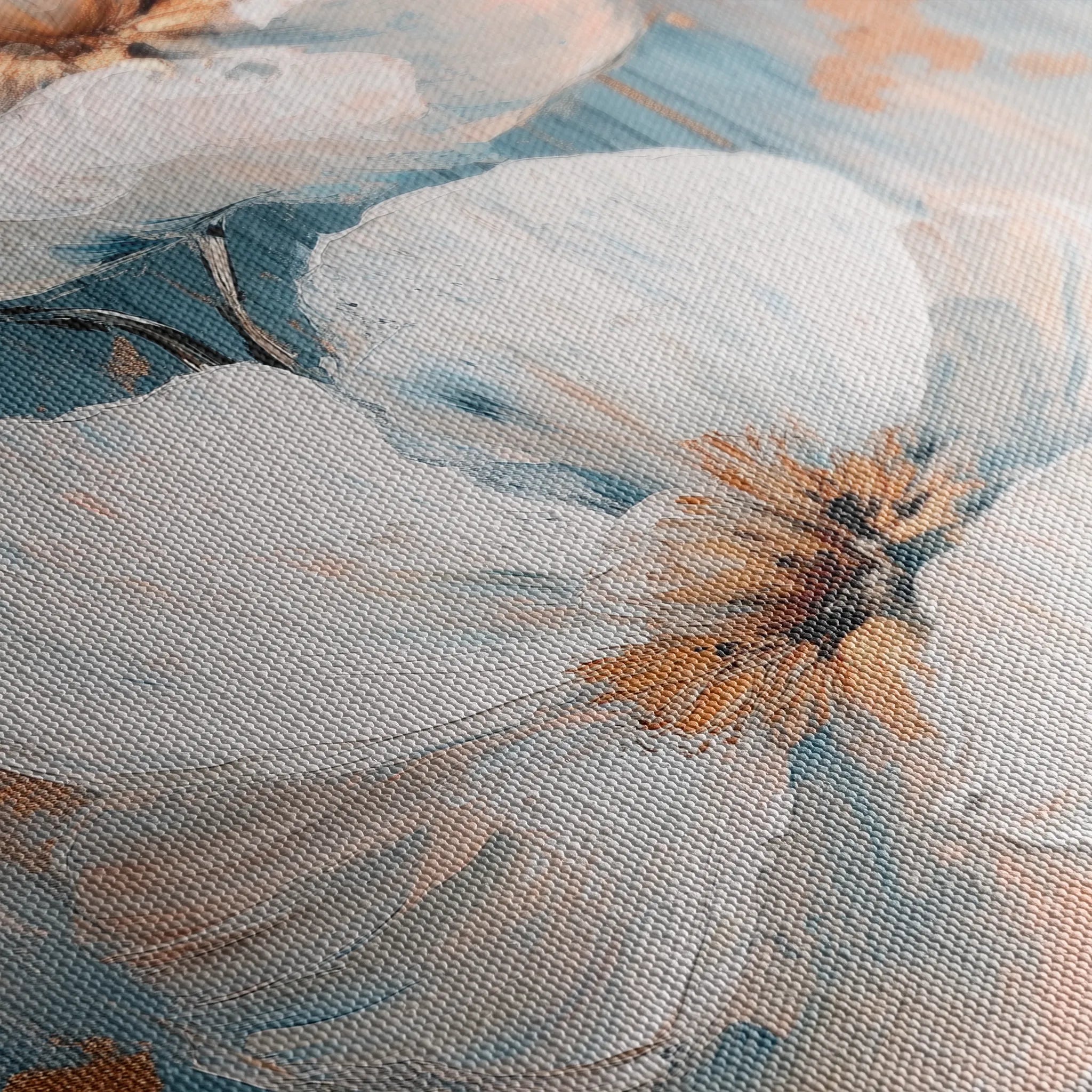 Floral 1453 Canvas Art 18" x 24" / 45 x 60 cm / Black