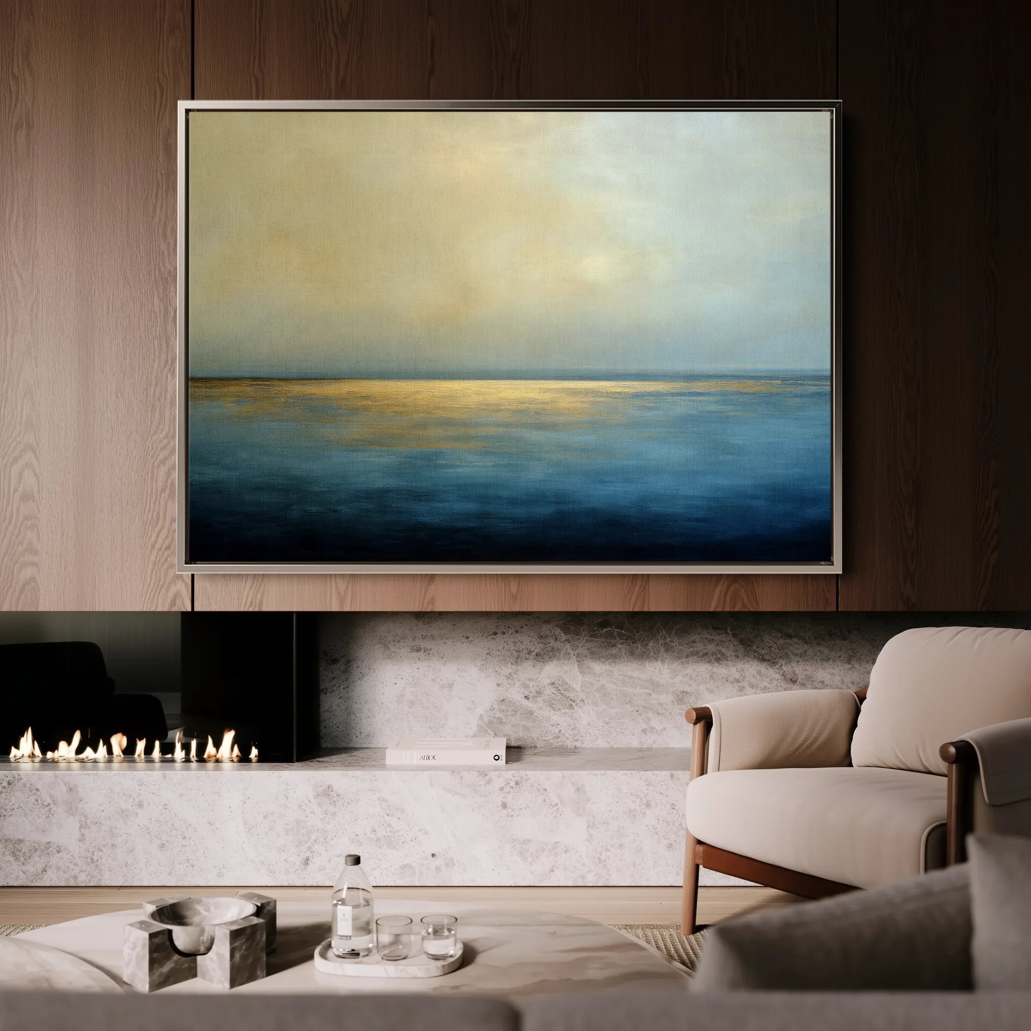 Abstract 1455 Canvas Art 18" x 24" / 45 x 60 cm / Black