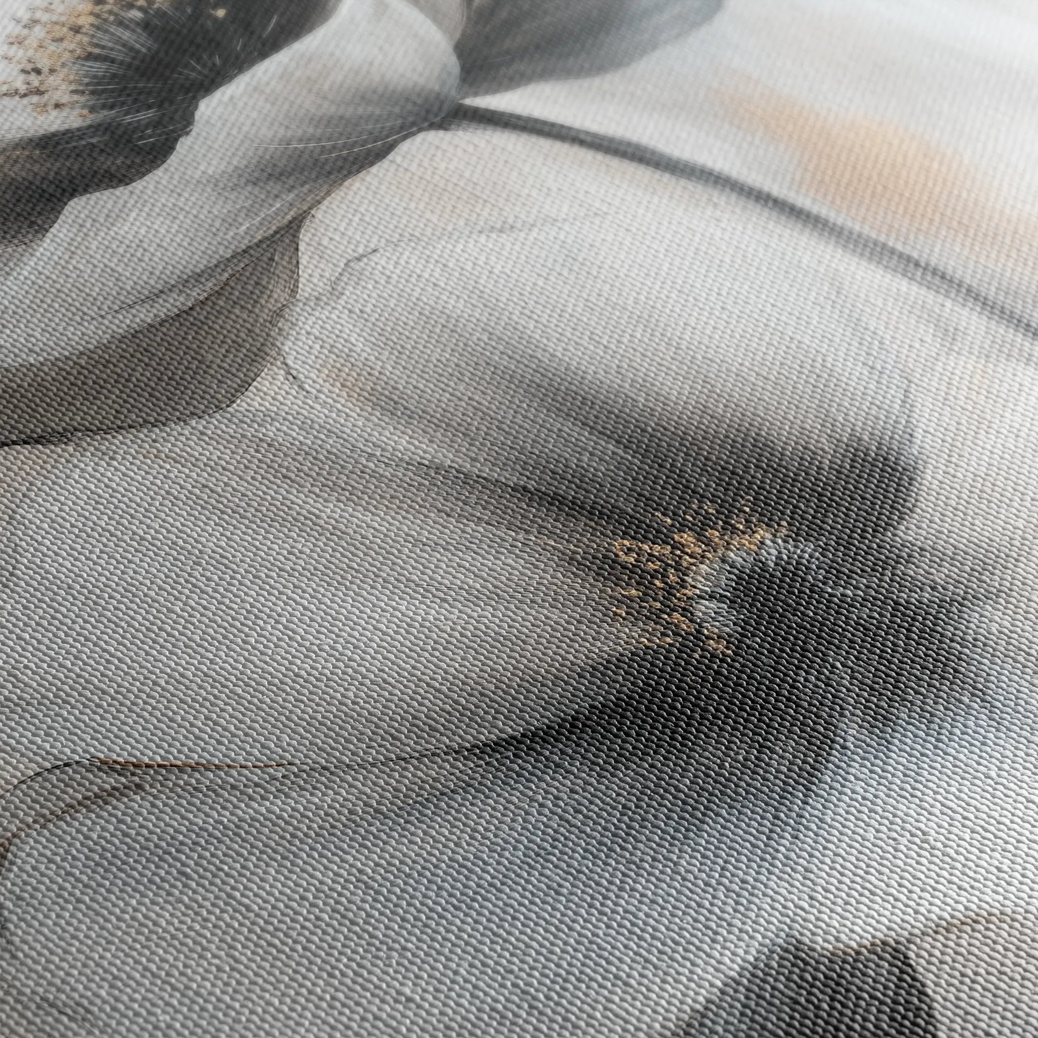 Floral 1455 Canvas Art 18" x 24" / 45 x 60 cm / Black