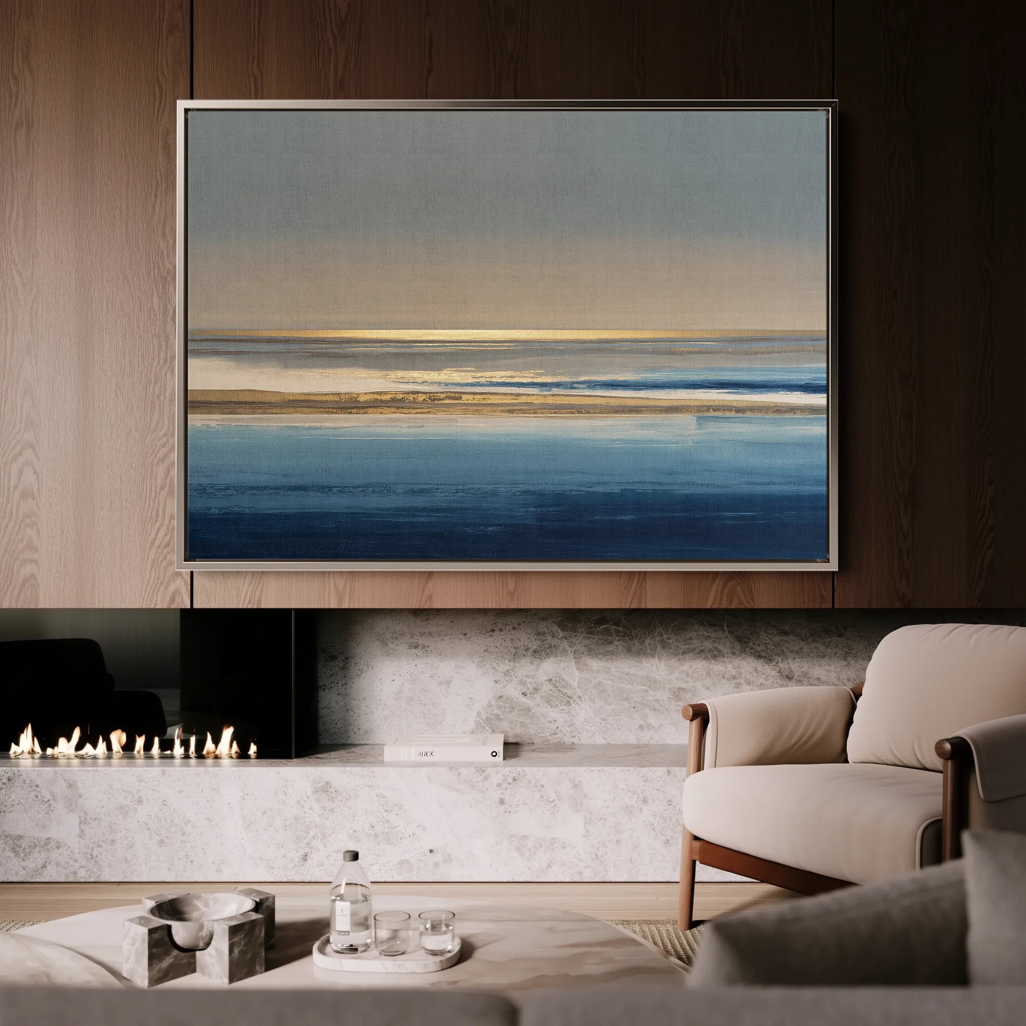 Abstract 1457 Canvas Art 18" x 24" / 45 x 60 cm / Black
