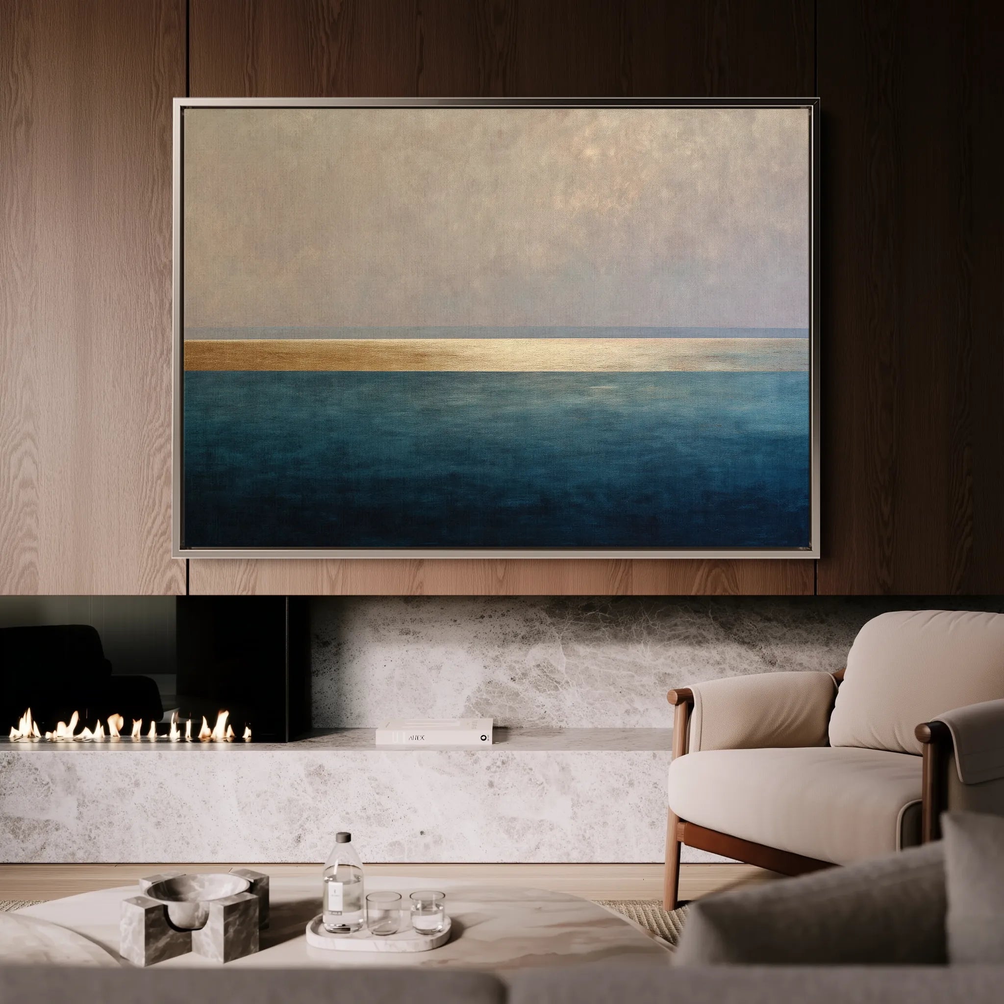 Abstract 1458 Canvas Art 18" x 24" / 45 x 60 cm / Black