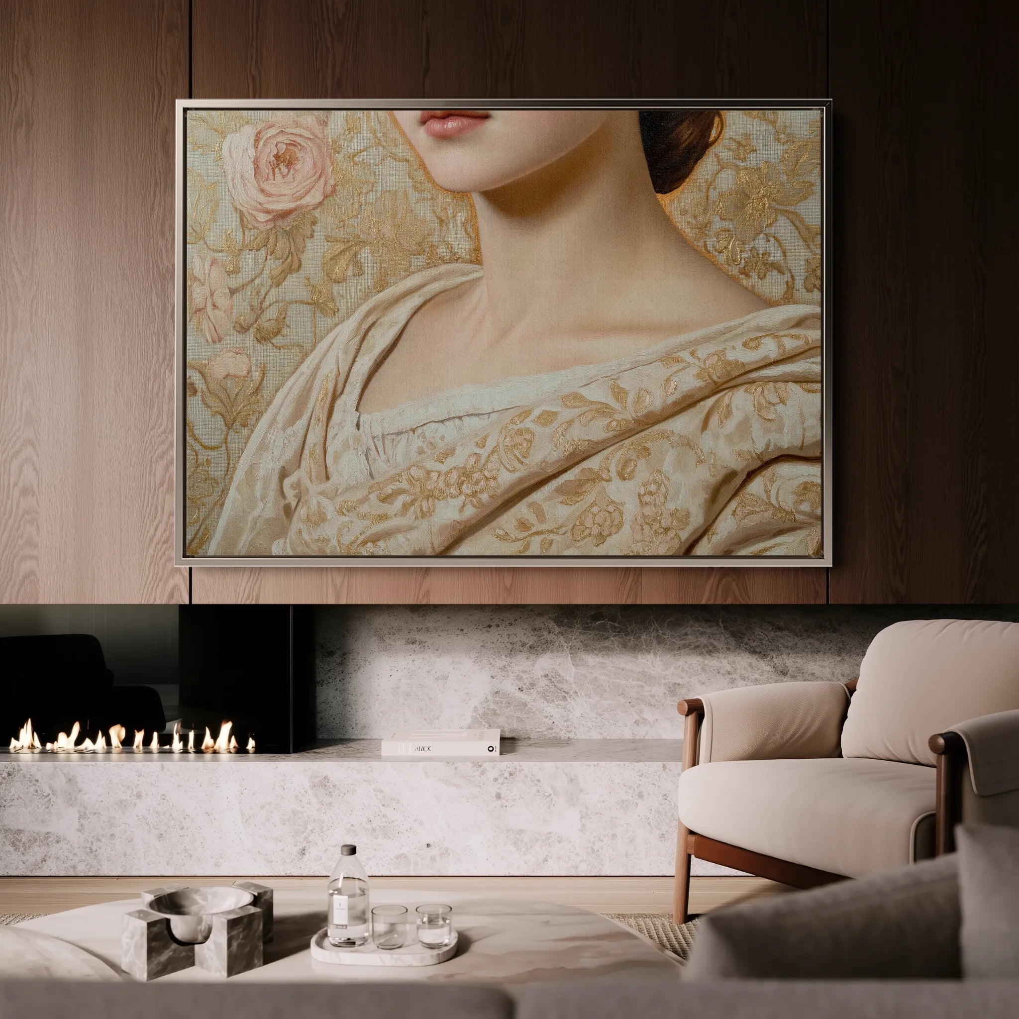 Portrait 146 Canvas Art 18" x 24" / 45 x 60 cm / Black