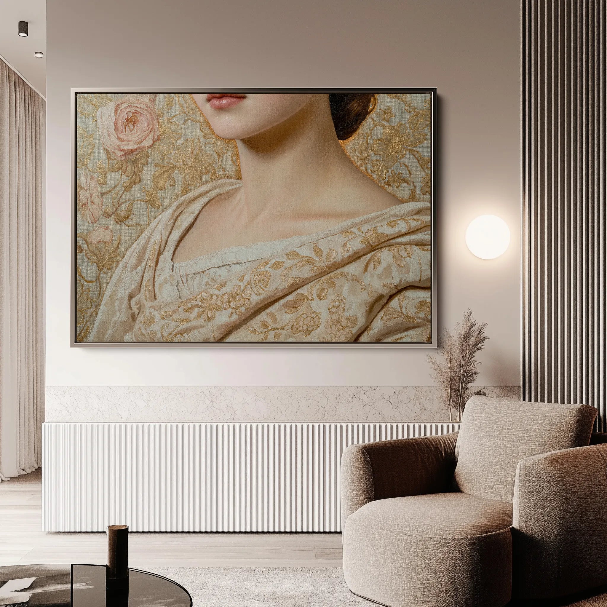Portrait 146 Canvas Art 18" x 24" / 45 x 60 cm / Black