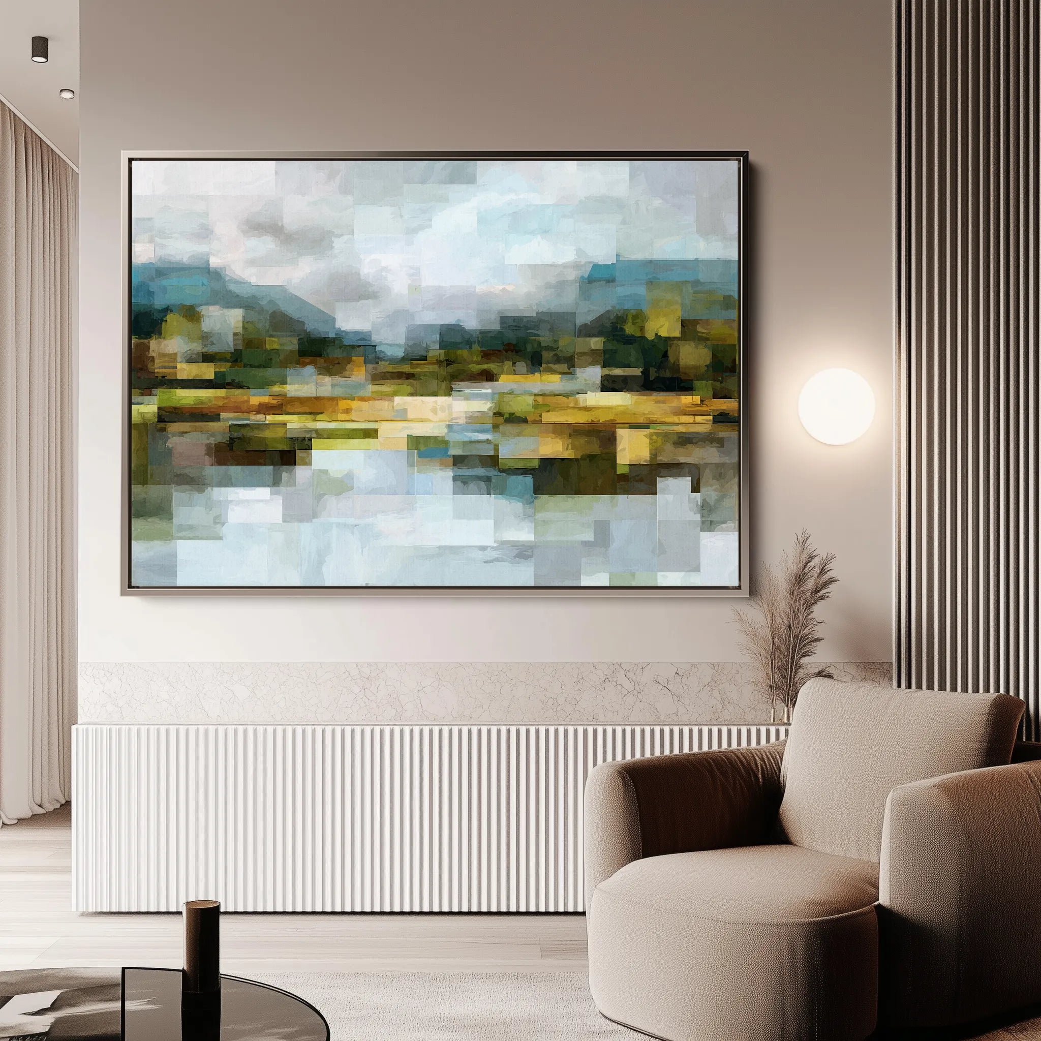 Abstract 1461 Canvas Art 18" x 24" / 45 x 60 cm / Black