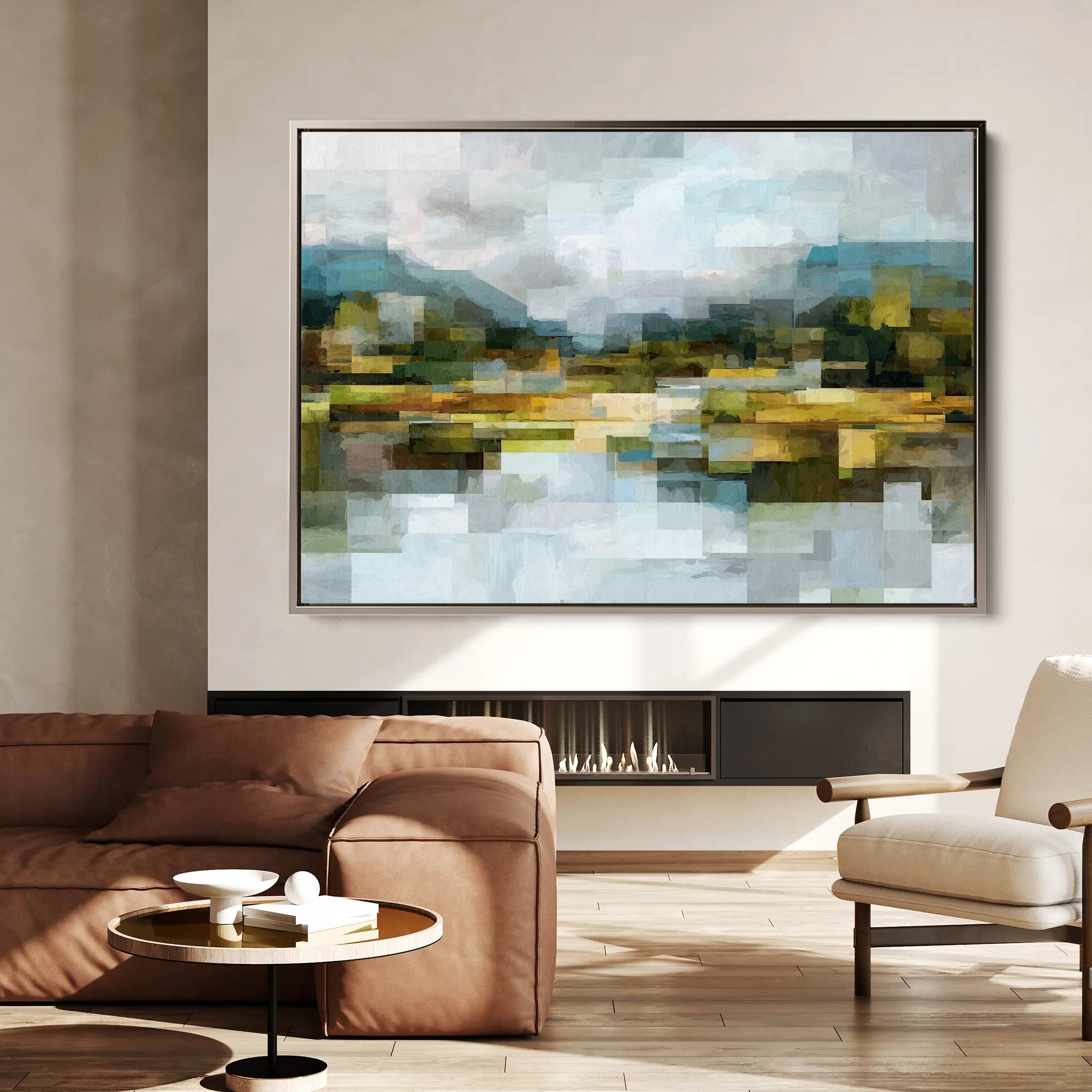 Abstract 1461 Canvas Art 18" x 24" / 45 x 60 cm / Black