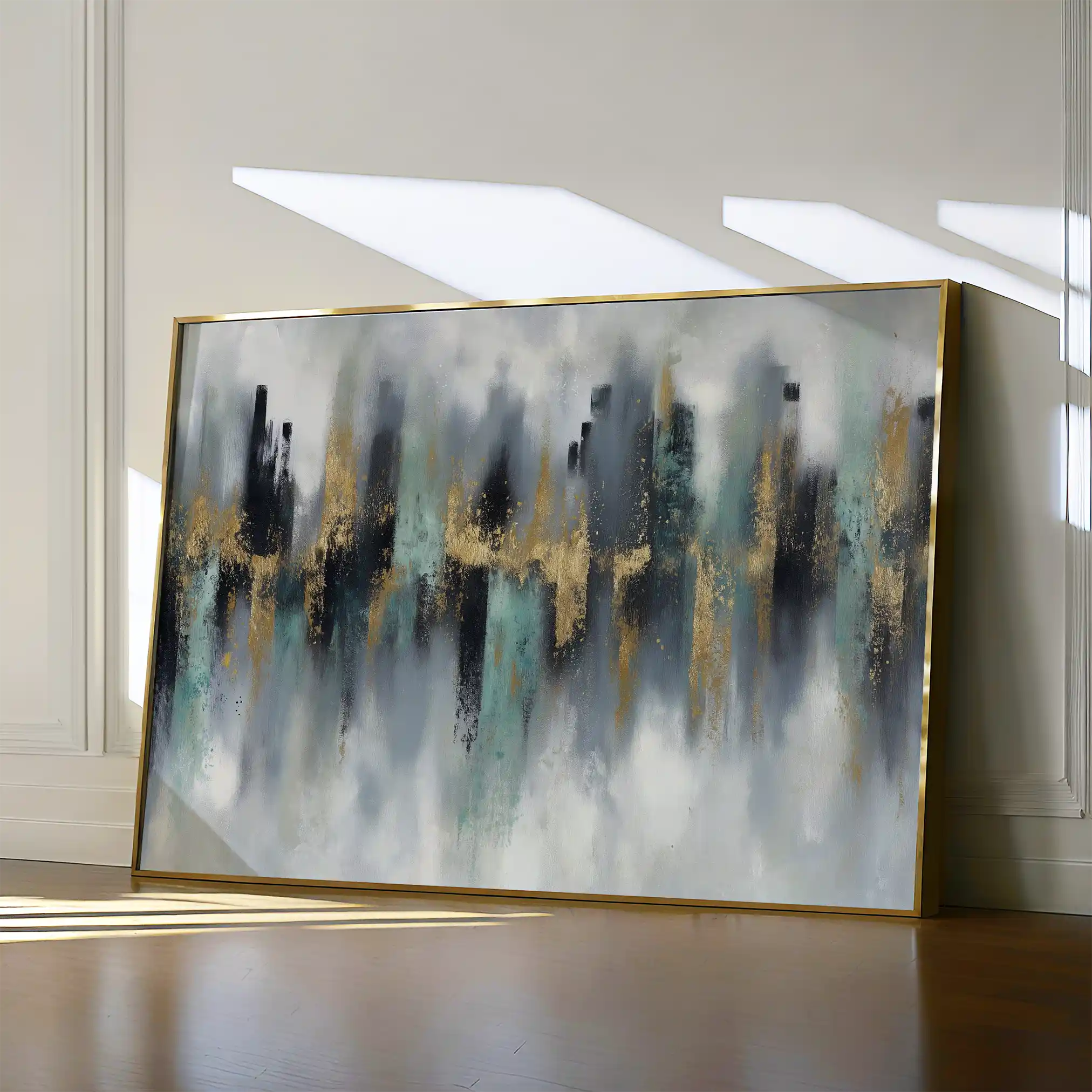 Abstract 1464 Canvas Art 18" x 24" / 45 x 60 cm / Black