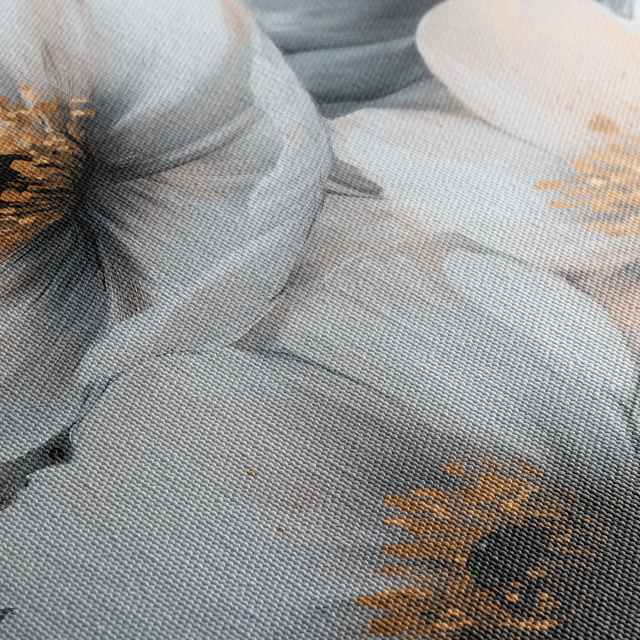 Floral 1466 Canvas Art 18" x 24" / 45 x 60 cm / Black