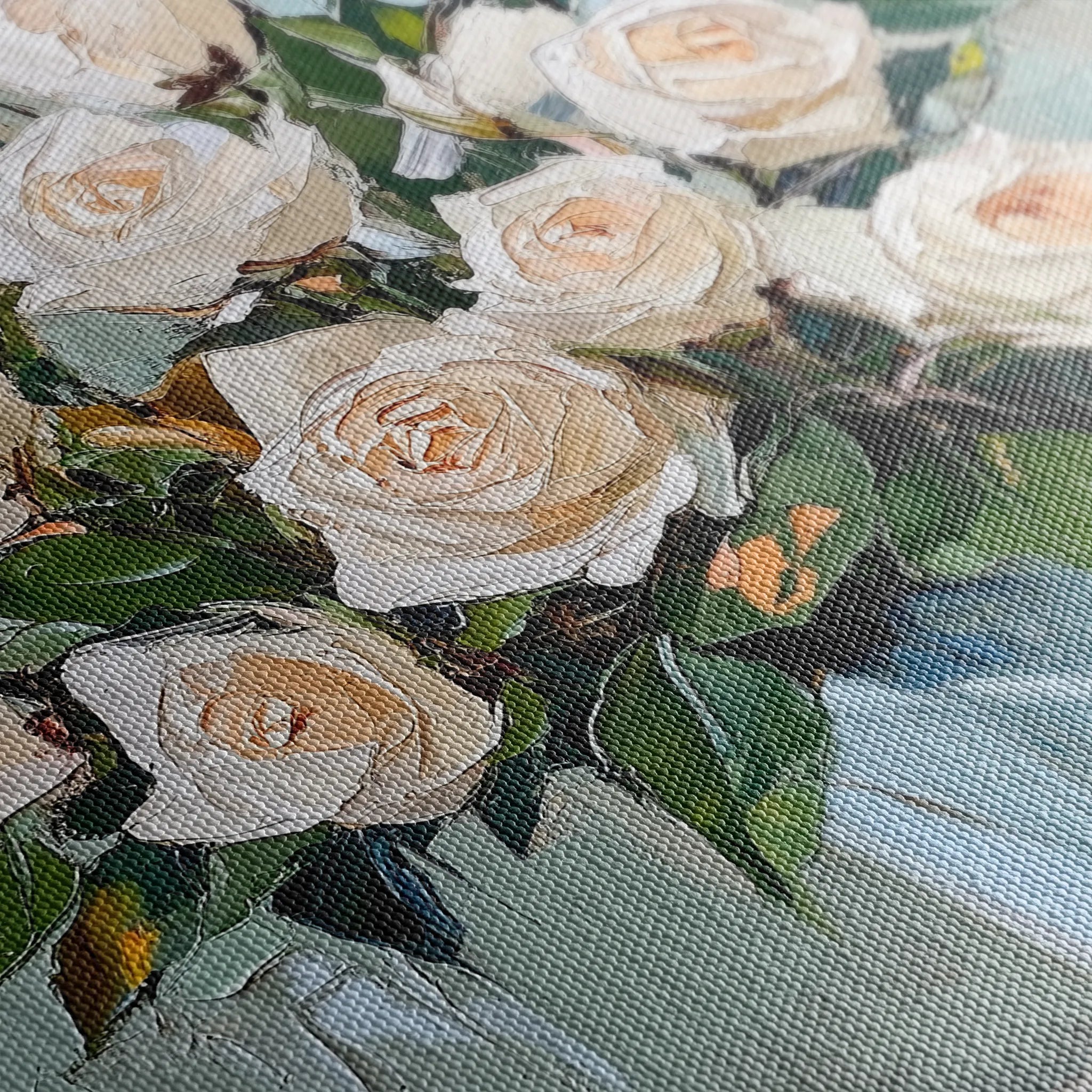 Floral 1467 Canvas Art 18" x 24" / 45 x 60 cm / Black