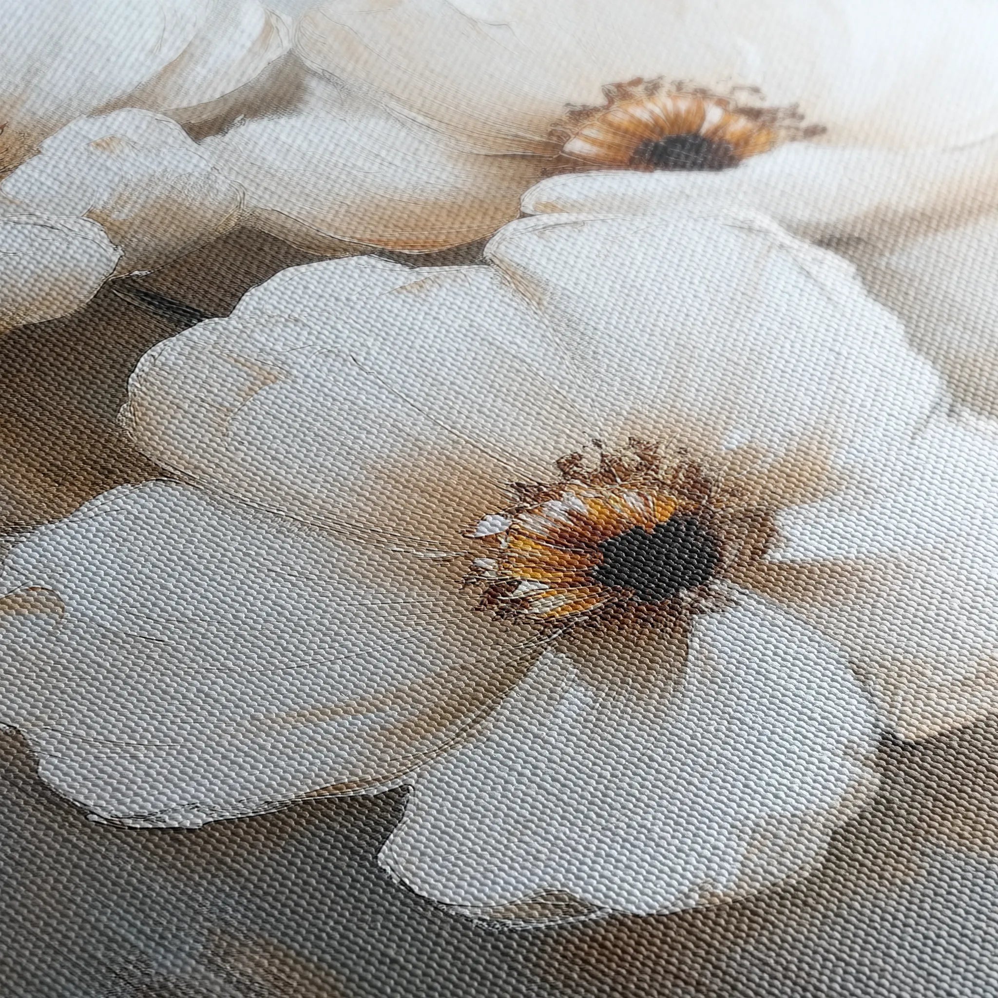 Floral 1468 Canvas Art 18" x 24" / 45 x 60 cm / Black