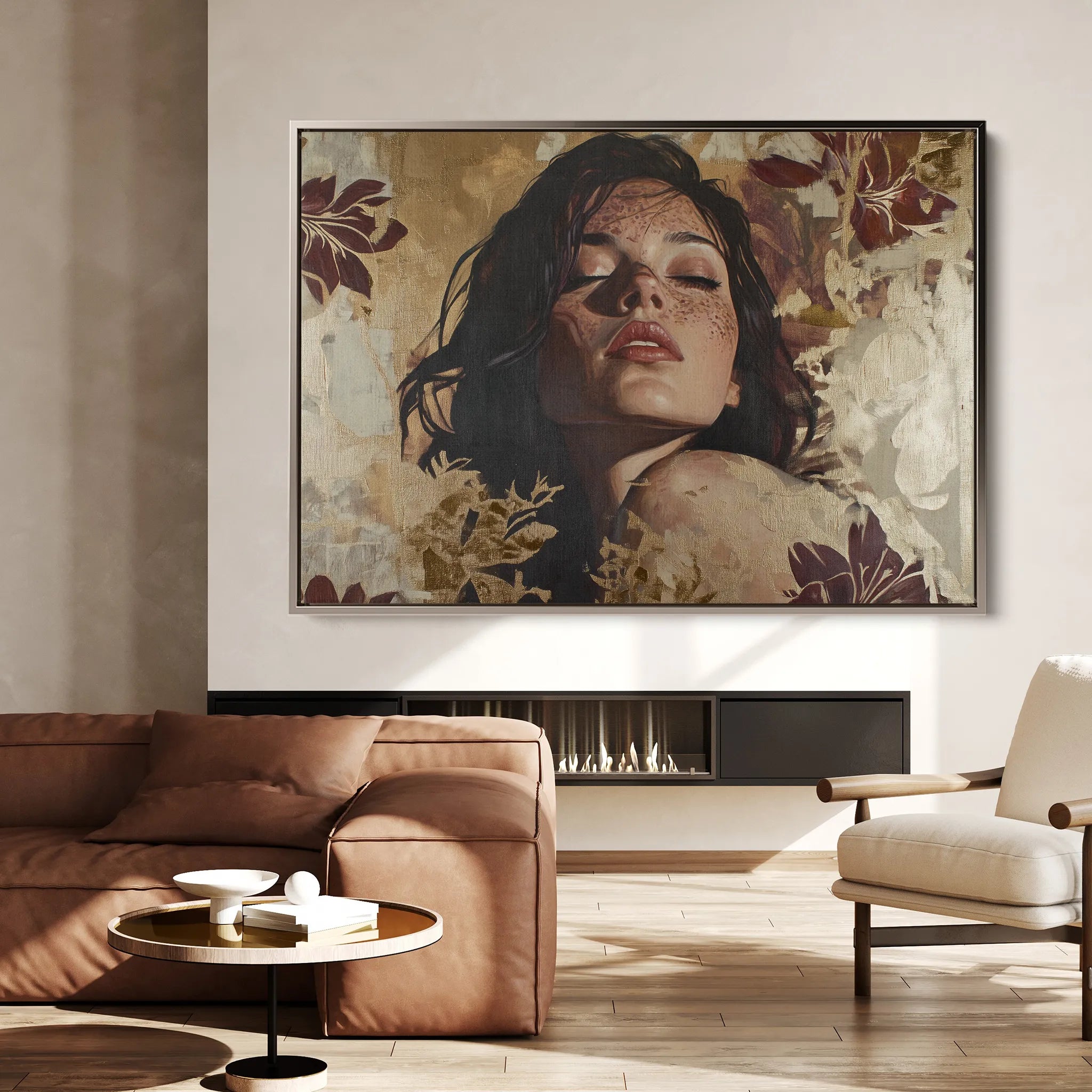 Portrait 147 Canvas Art 18" x 24" / 45 x 60 cm / Black