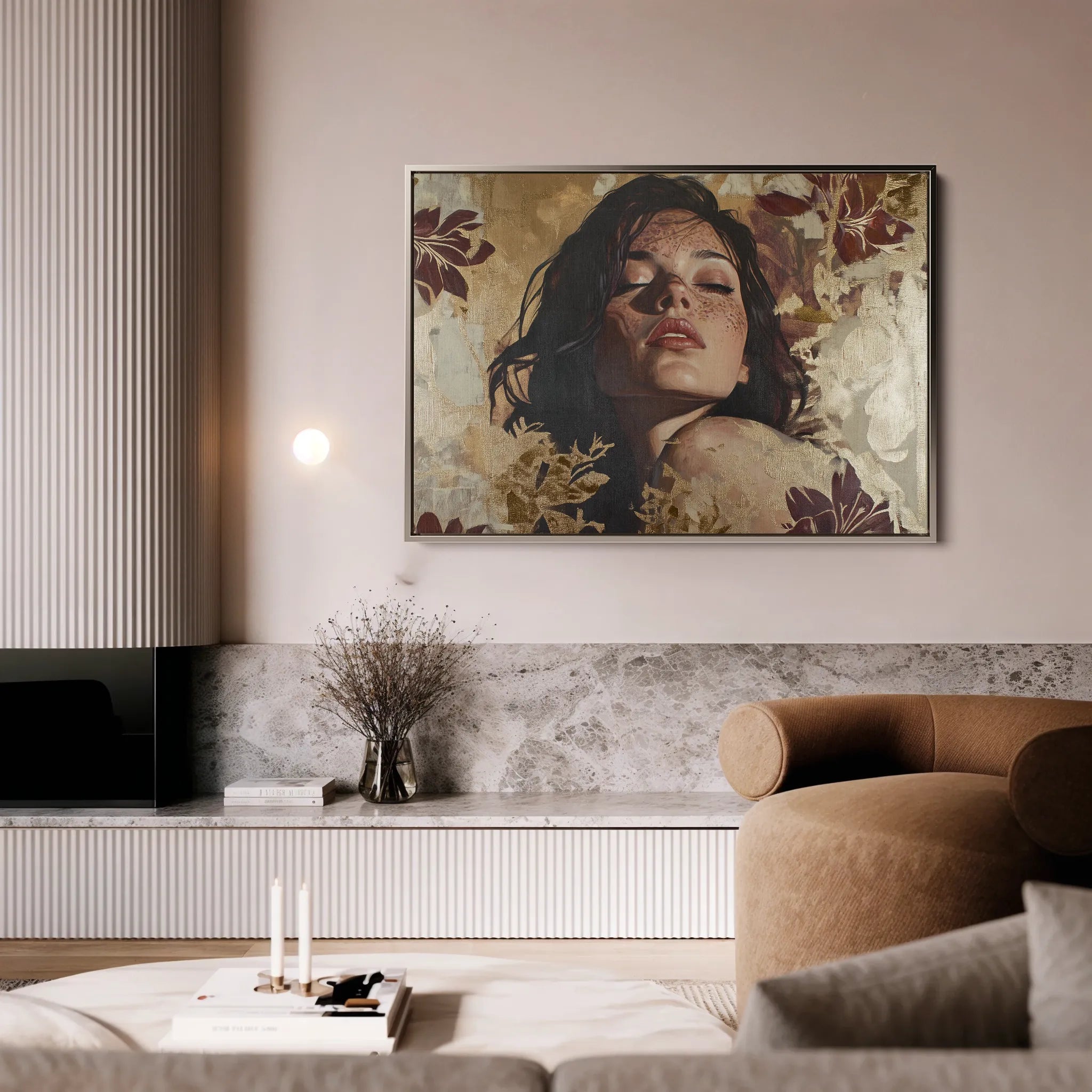 Portrait 147 Canvas Art 18" x 24" / 45 x 60 cm / Black