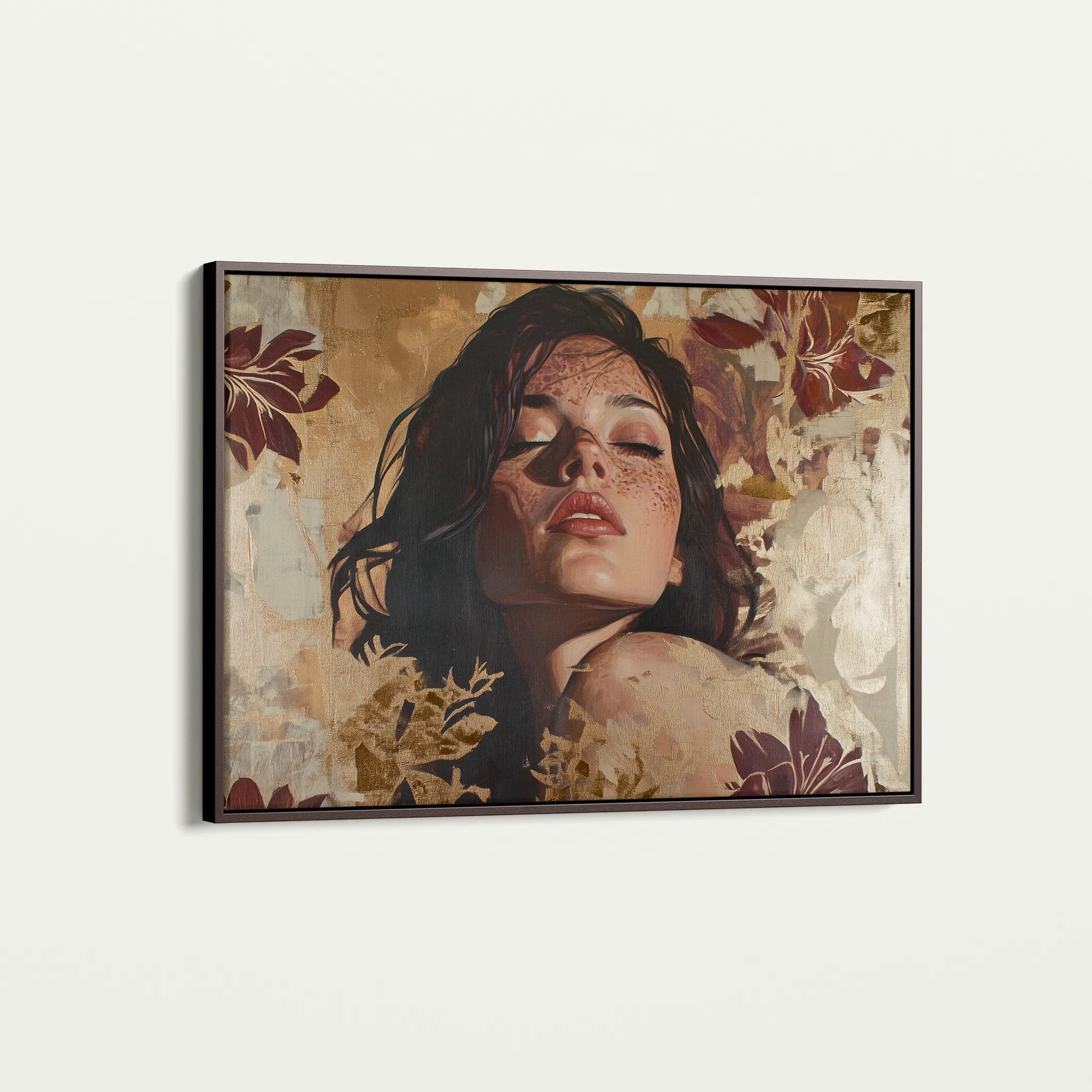 Portrait 147 Canvas Art 18" x 24" / 45 x 60 cm / Black