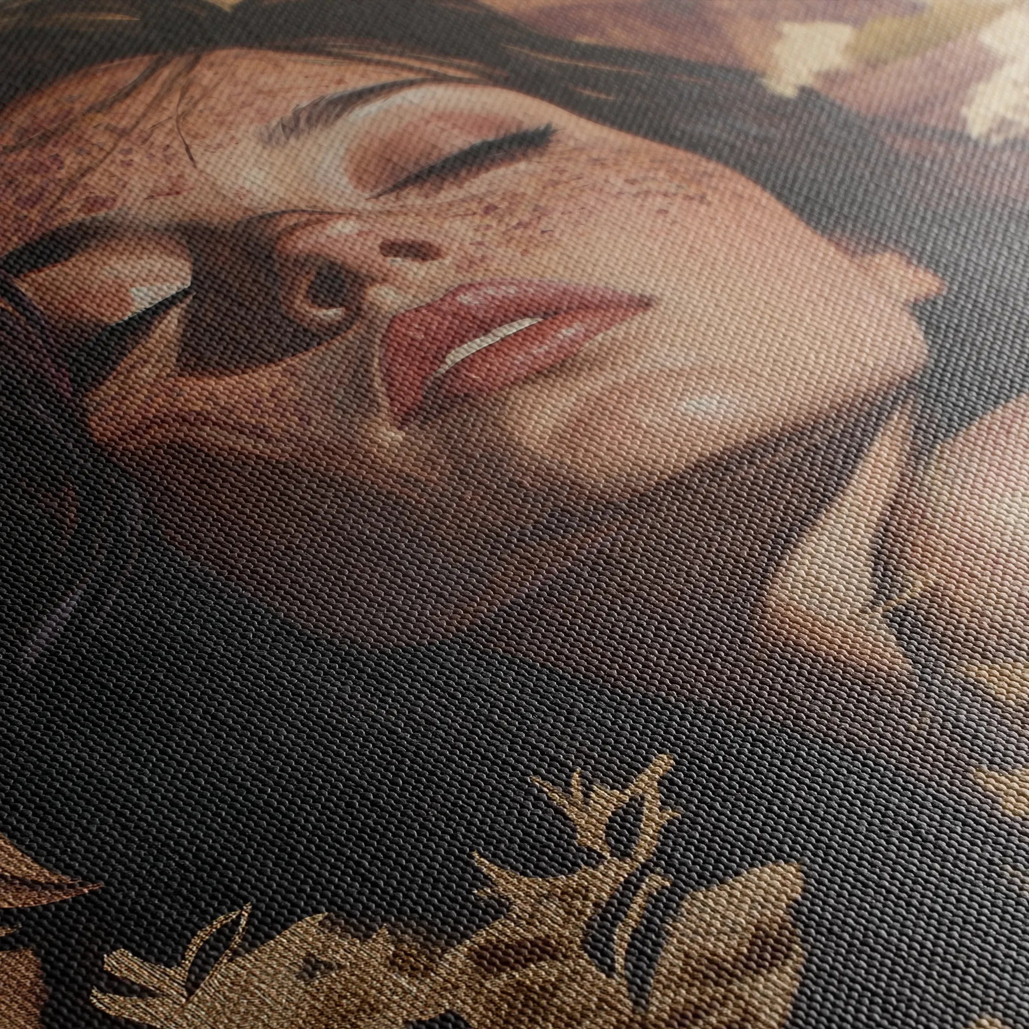 Portrait 147 Canvas Art 18" x 24" / 45 x 60 cm / Black