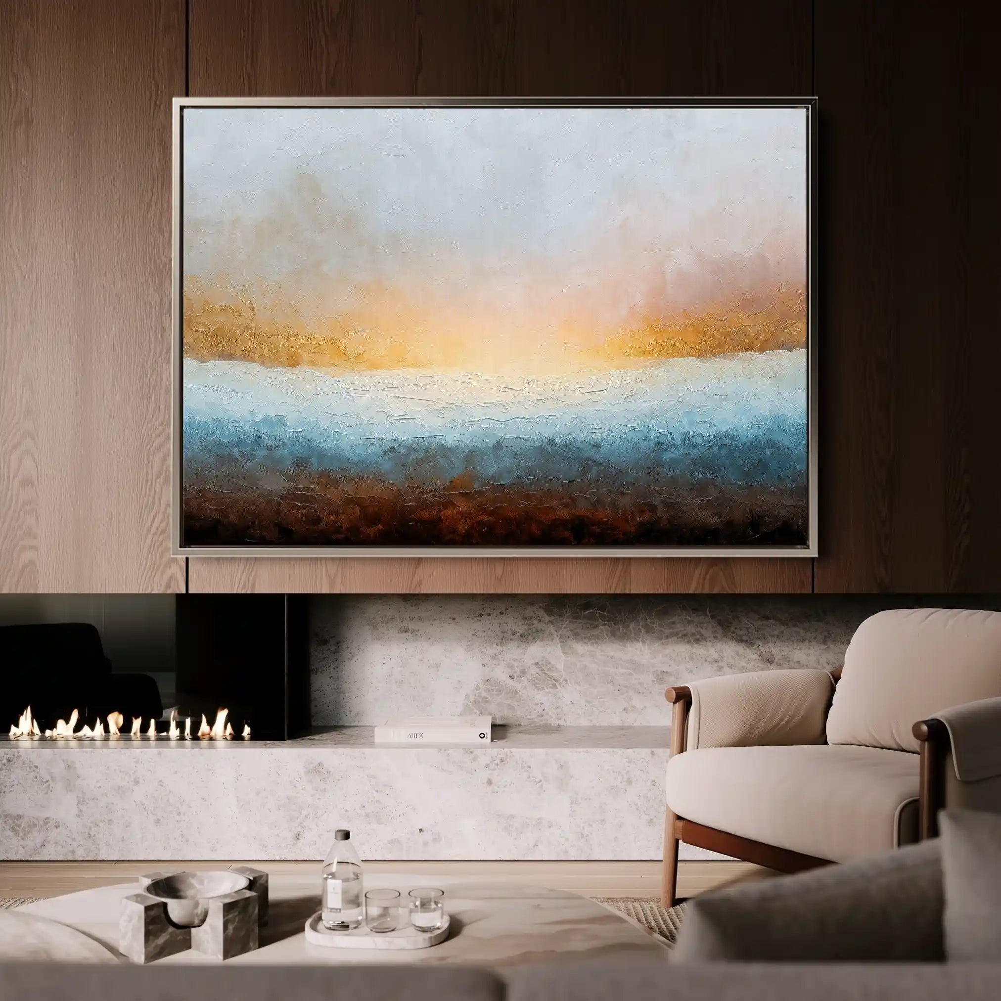 Abstract 1470 Canvas Art 18" x 24" / 45 x 60 cm / Black
