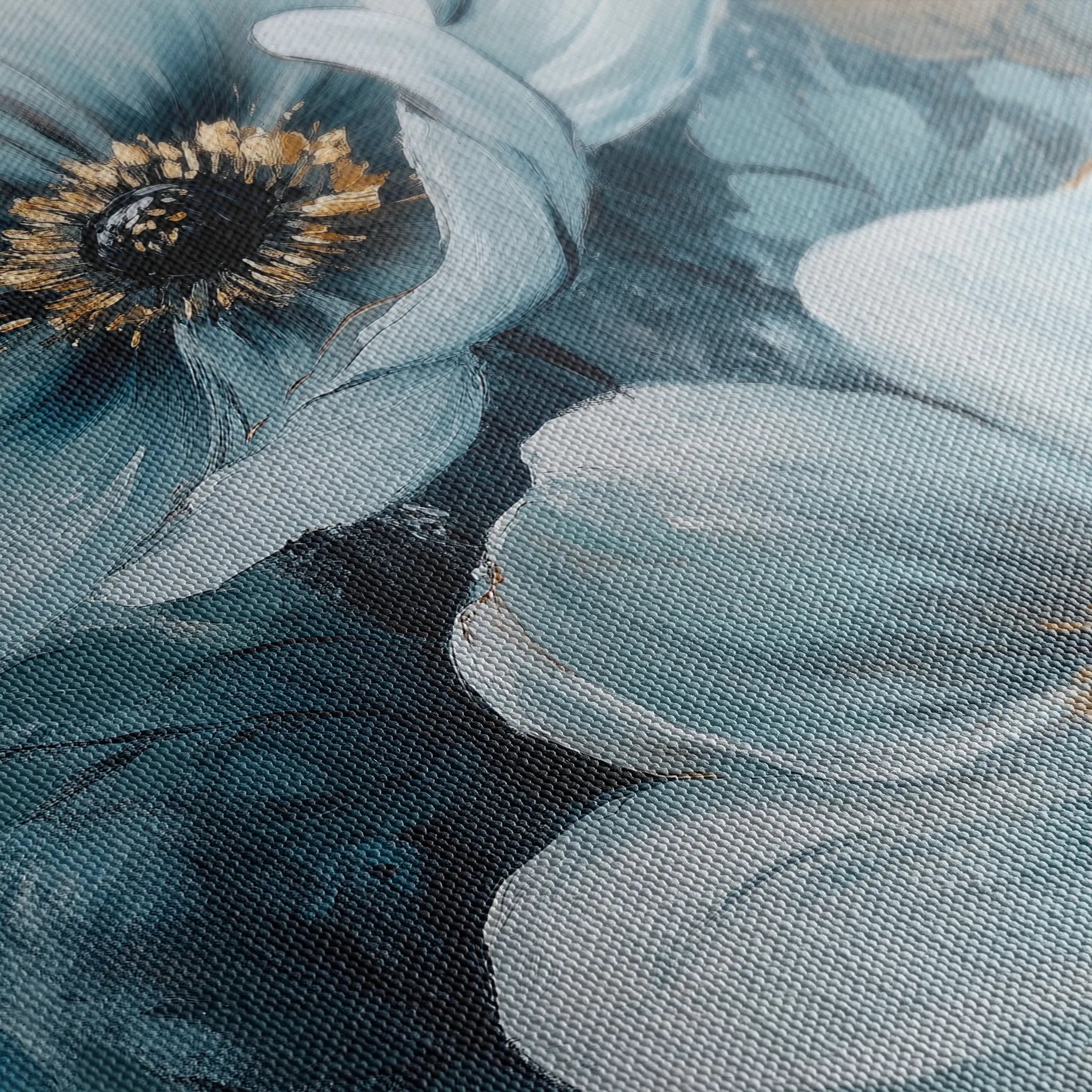 Floral 1474 Canvas Art 18" x 24" / 45 x 60 cm / Black