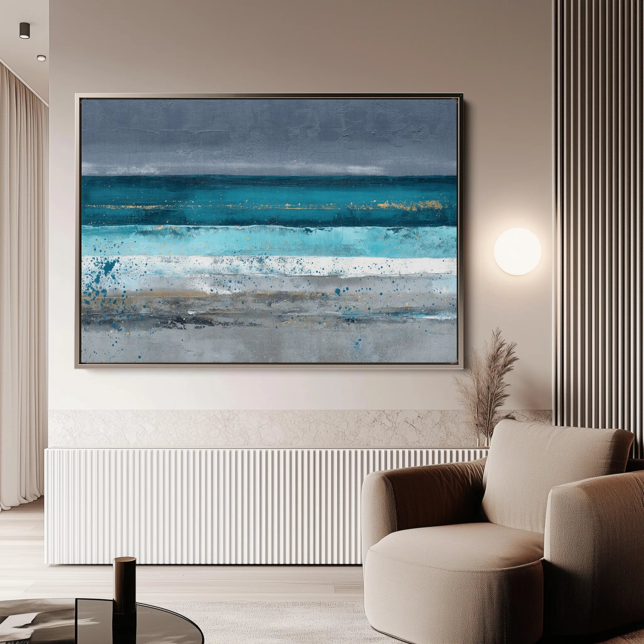 Abstract 1475 Canvas Art 18" x 24" / 45 x 60 cm / Black