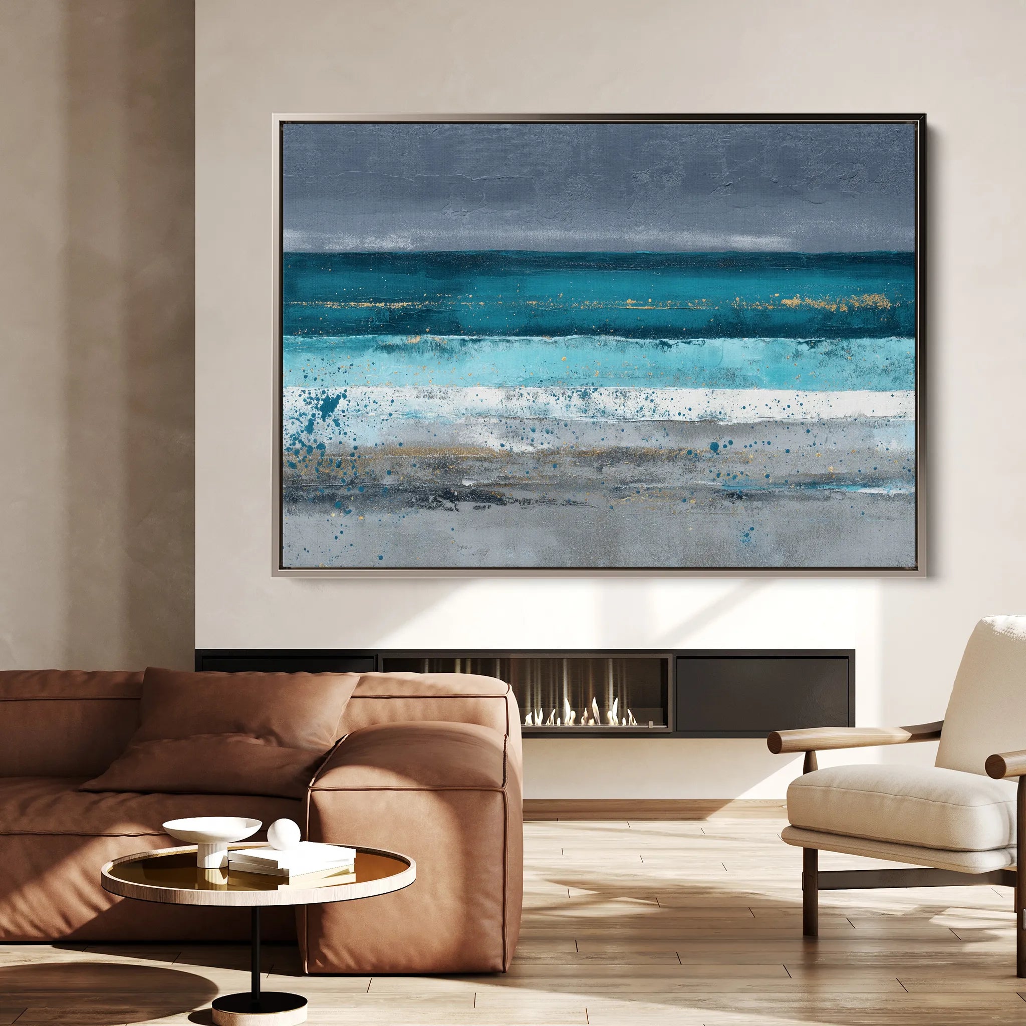 Abstract 1475 Canvas Art 18" x 24" / 45 x 60 cm / Black