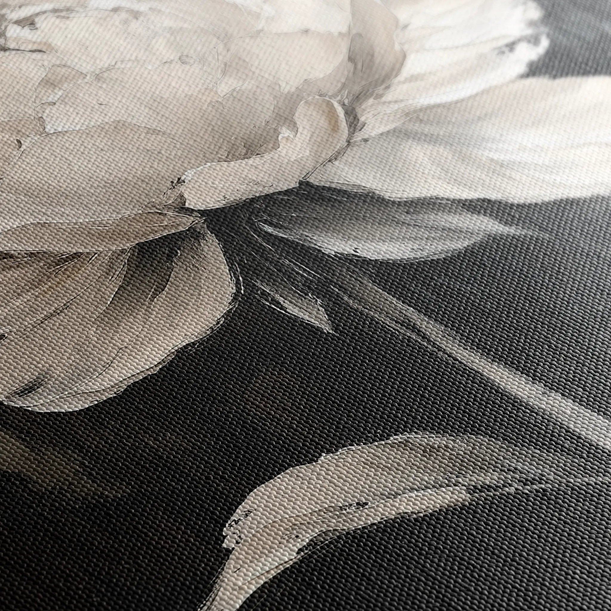Floral 1478 Canvas Art 18" x 24" / 45 x 60 cm / Black