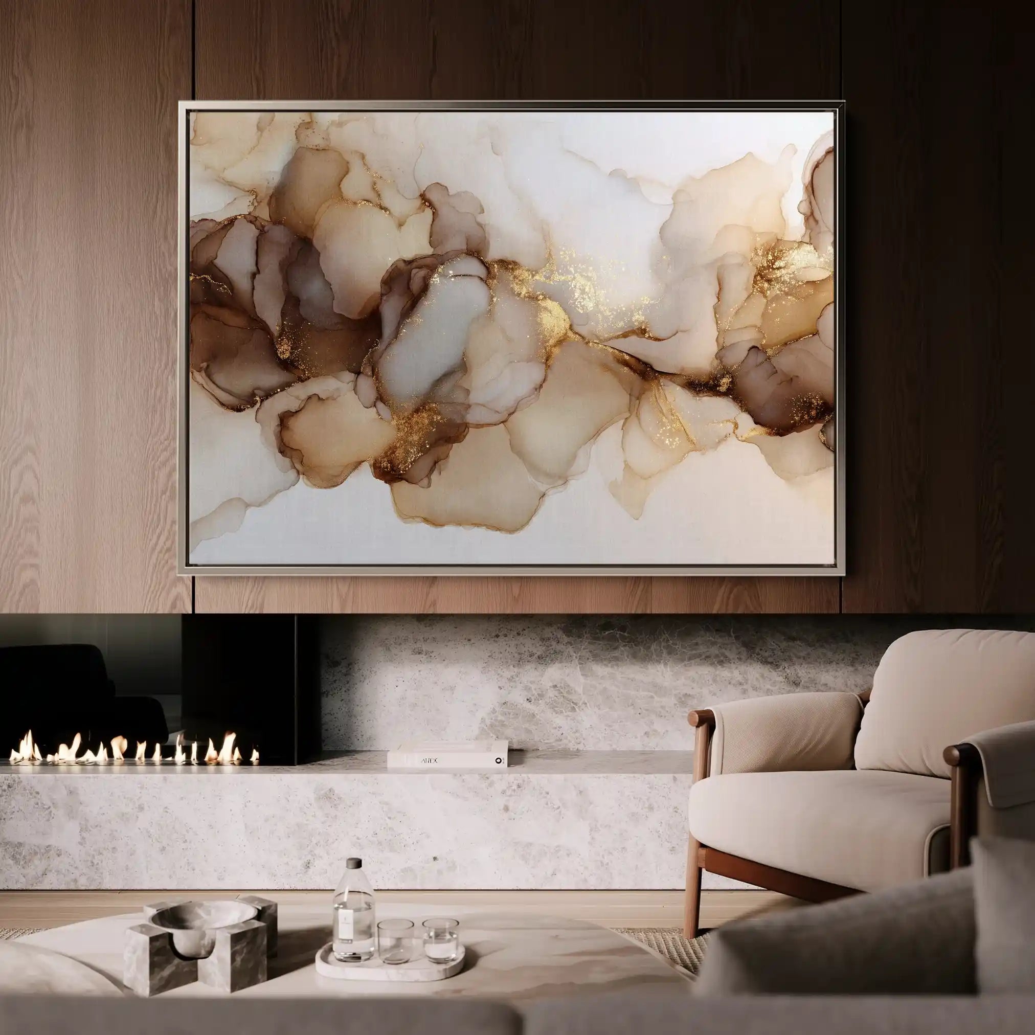 Abstract 1479 Canvas Art 18" x 24" / 45 x 60 cm / Black