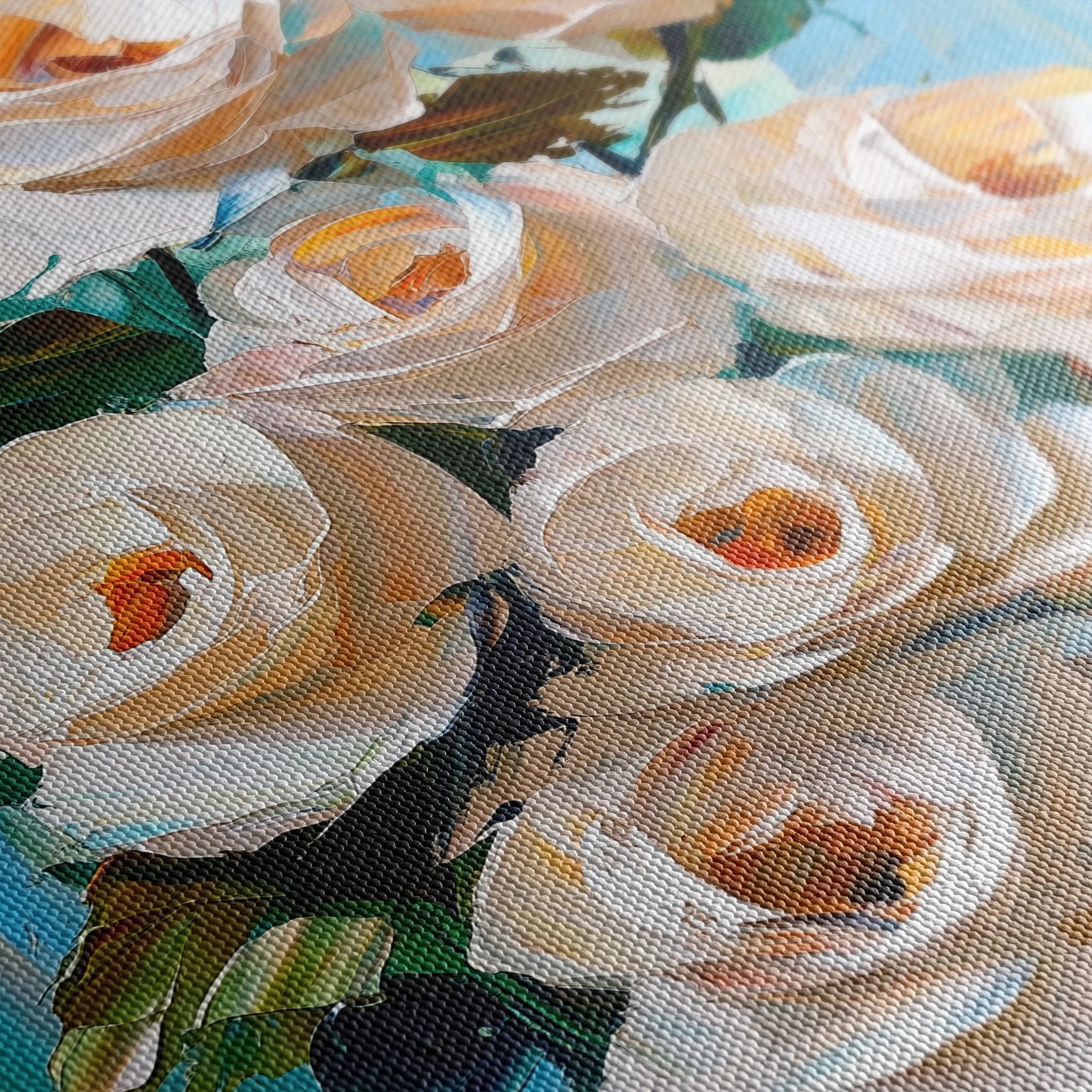 Floral 1479 Canvas Art 18" x 24" / 45 x 60 cm / Black