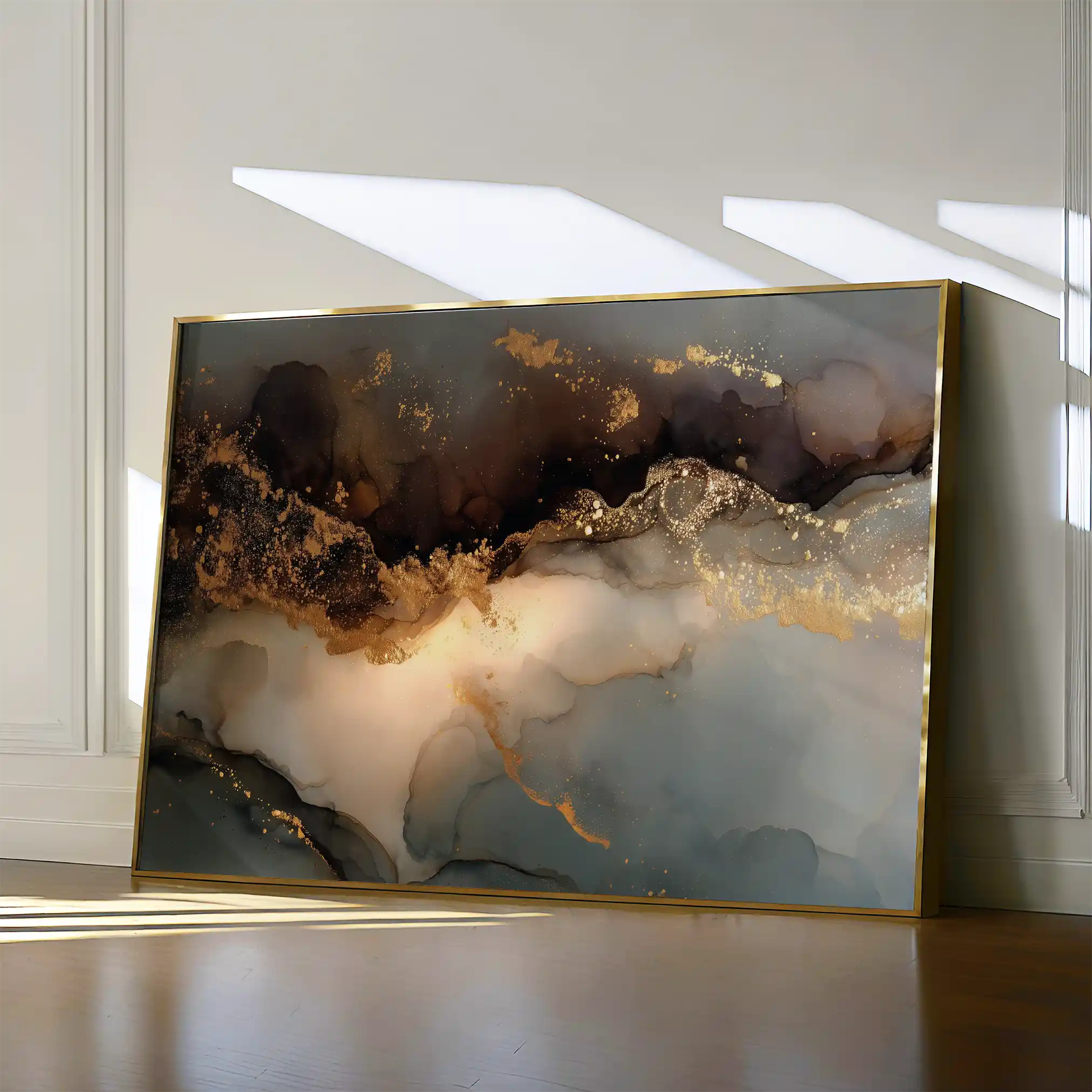 Abstract 1480 Canvas Art 18" x 24" / 45 x 60 cm / Black