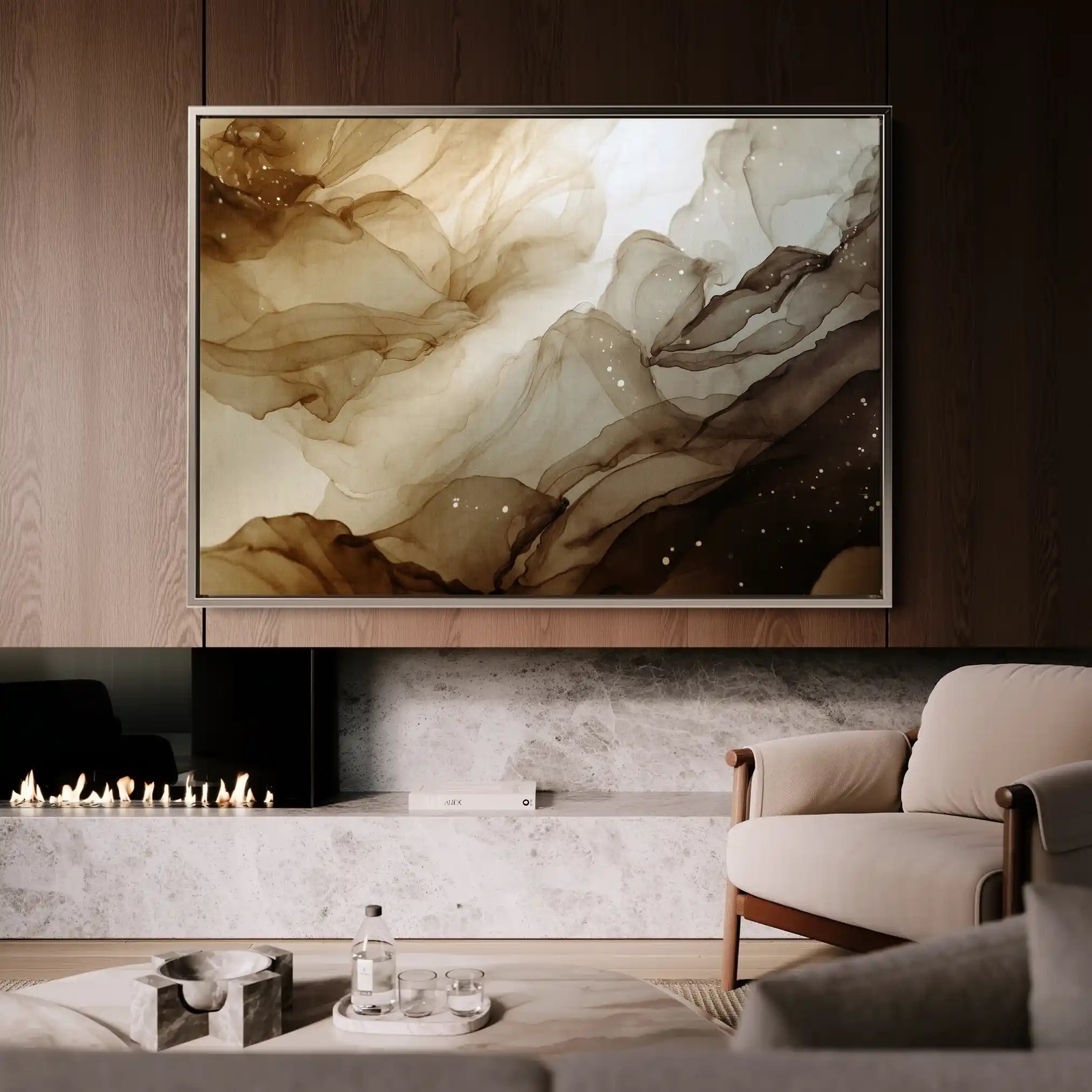 Abstract 1485 Canvas Art 18" x 24" / 45 x 60 cm / Black
