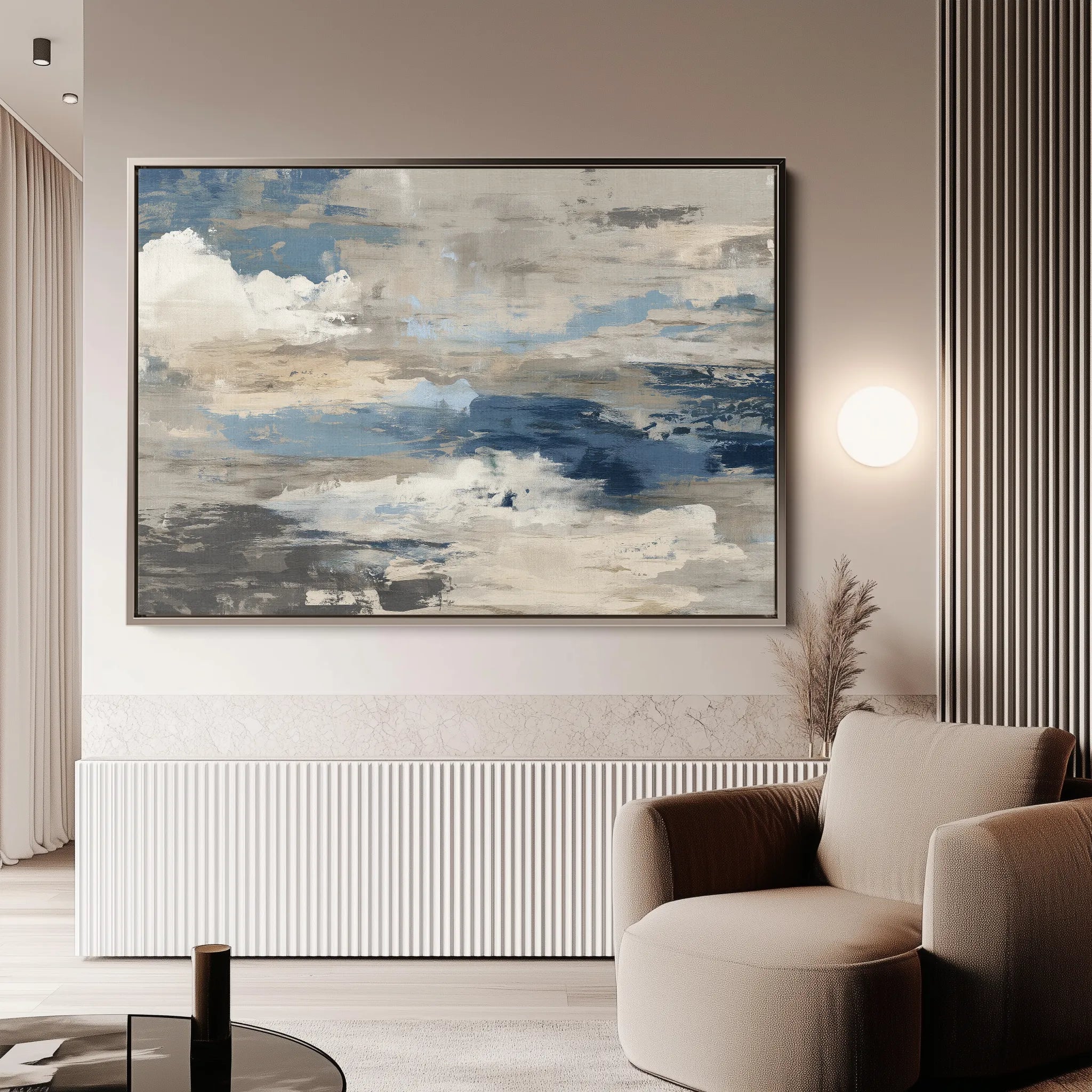 Abstract 1487 Canvas Art 18" x 24" / 45 x 60 cm / Black