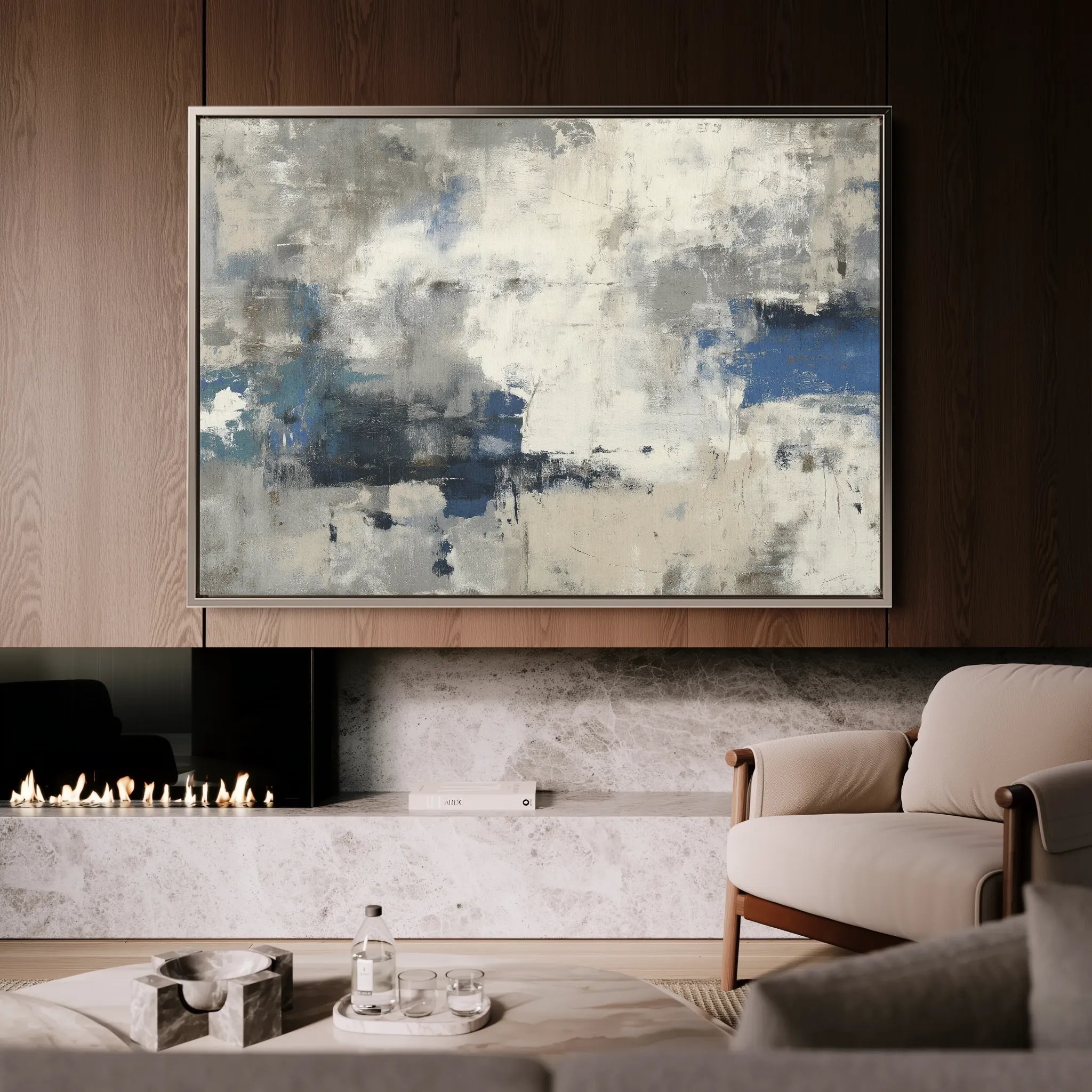 Abstract 1488 Canvas Art 18" x 24" / 45 x 60 cm / Black
