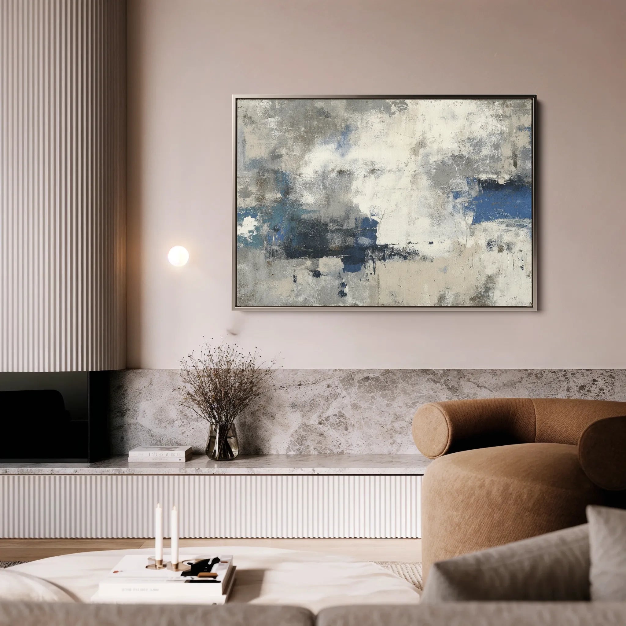 Abstract 1488 Canvas Art 18" x 24" / 45 x 60 cm / Black