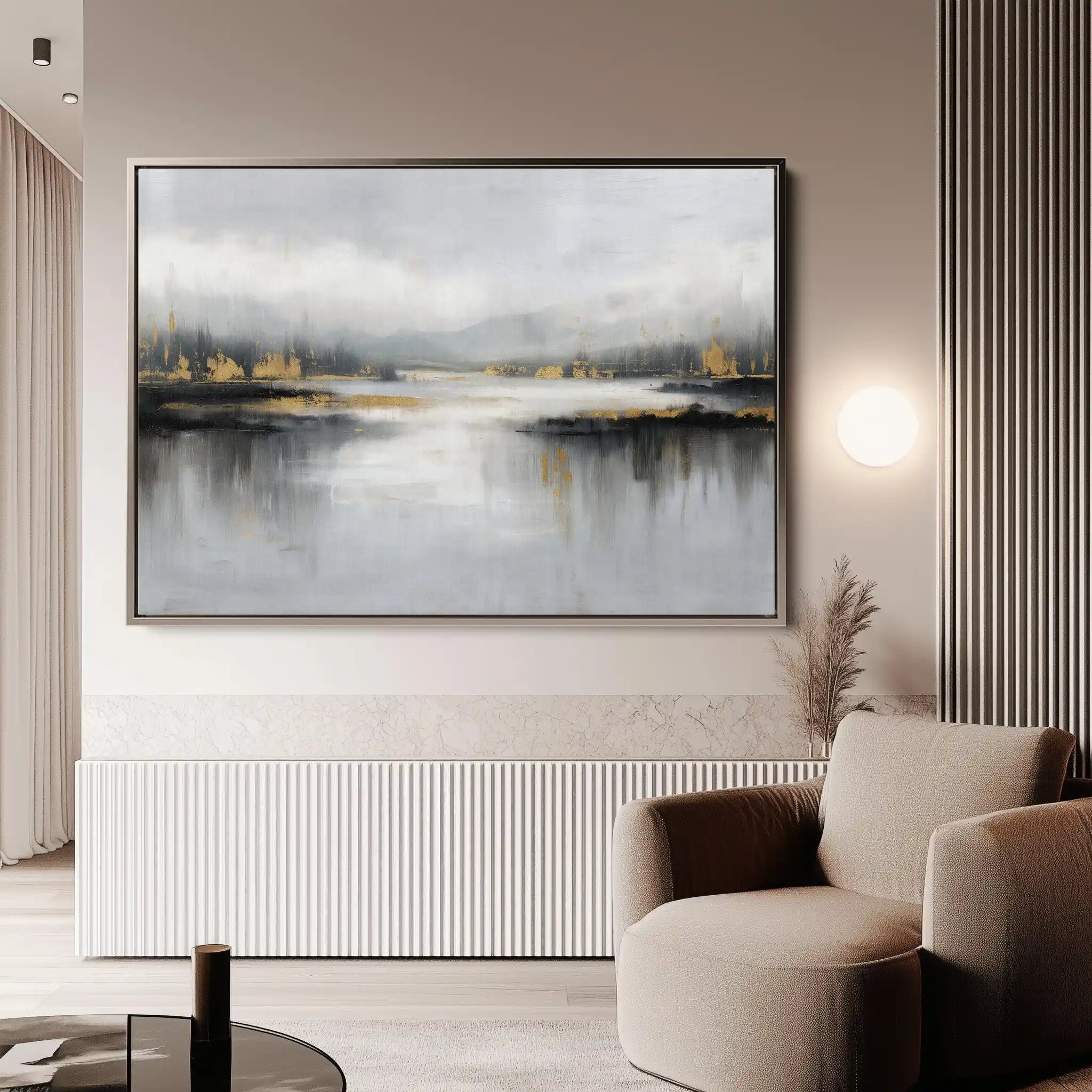 Abstract 1489 Canvas Art 18" x 24" / 45 x 60 cm / Black