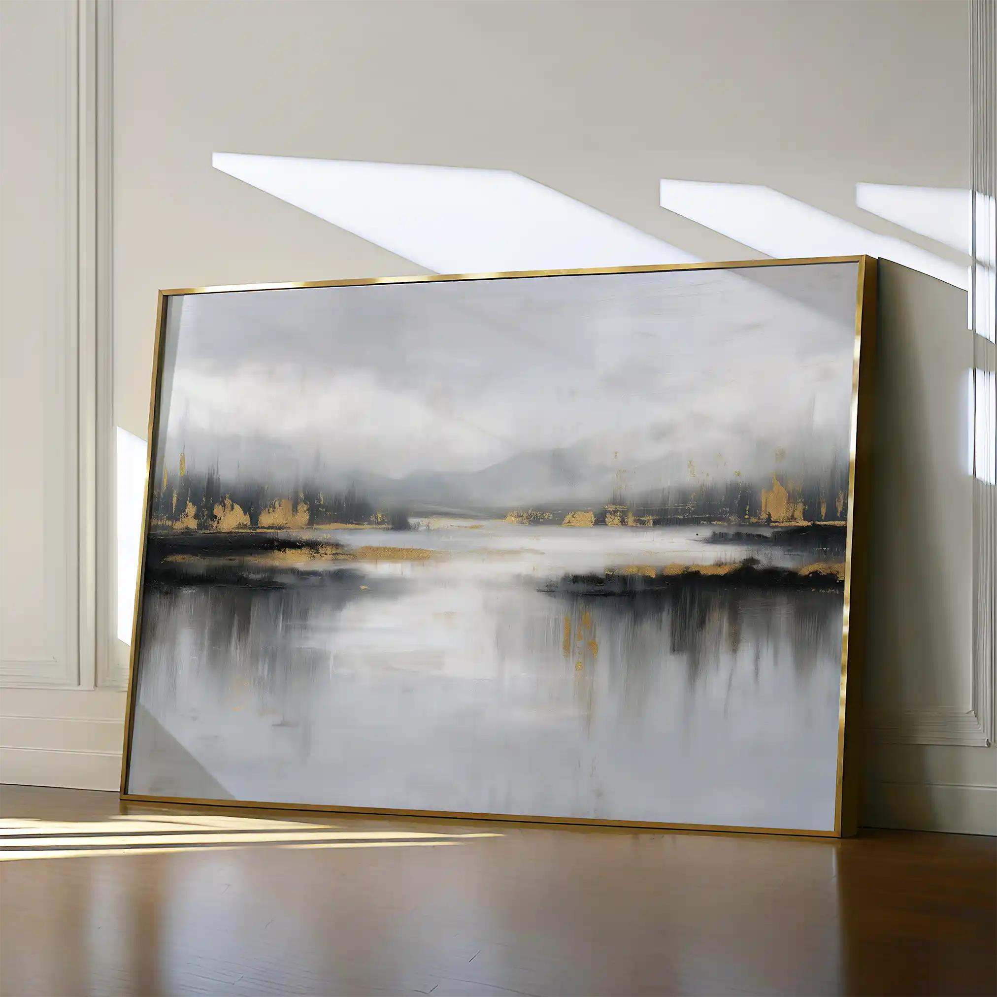 Abstract 1489 Canvas Art 18" x 24" / 45 x 60 cm / Black