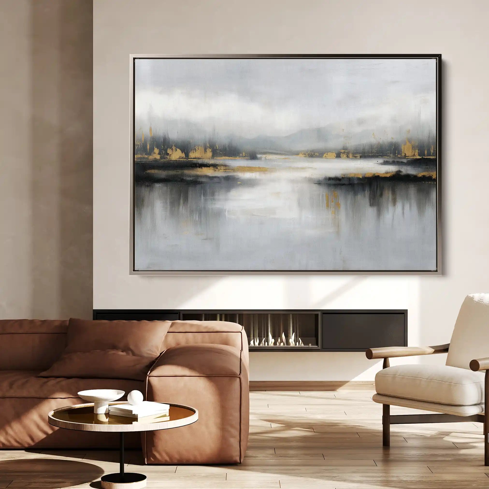 Abstract 1489 Canvas Art 18" x 24" / 45 x 60 cm / Black