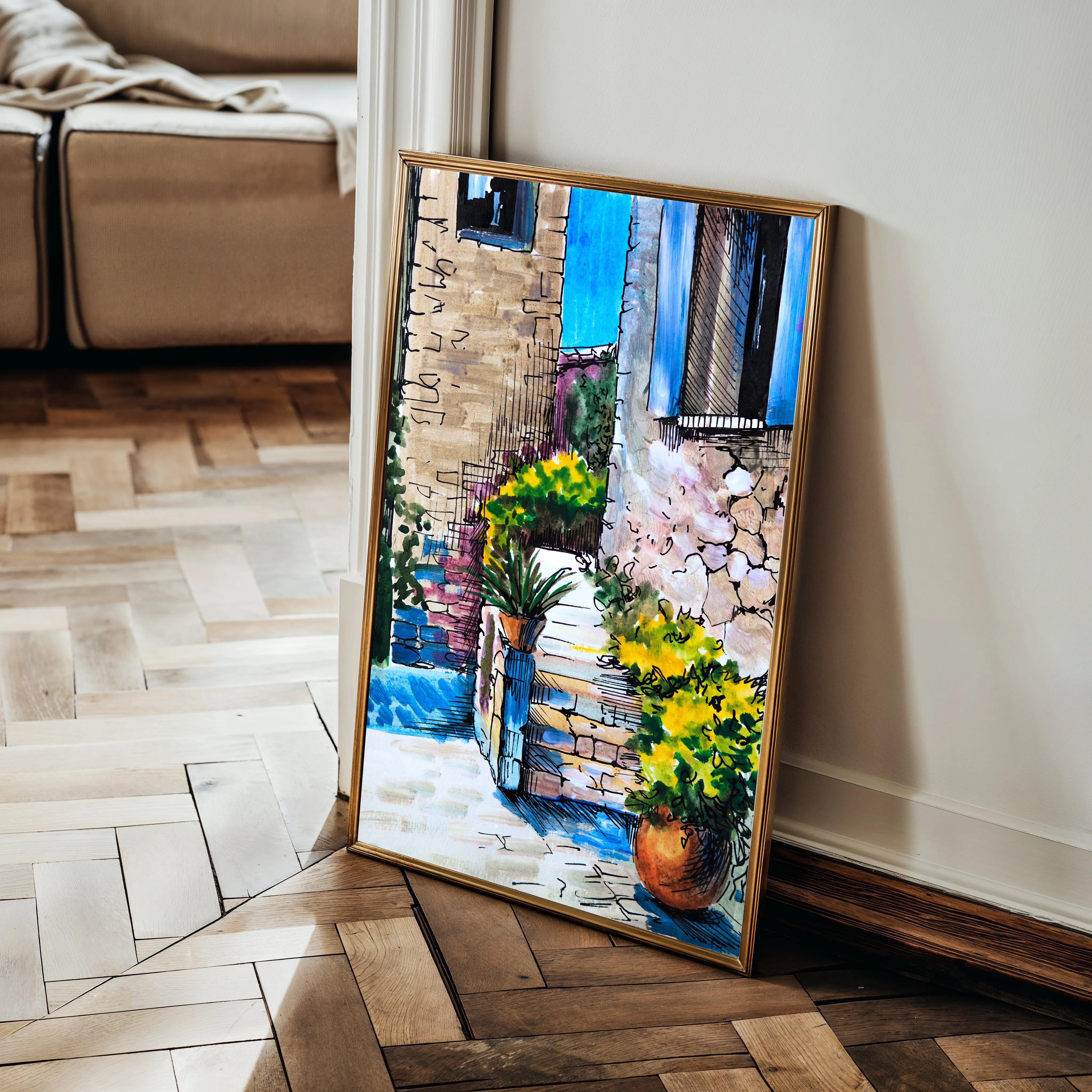 Landscape 149 Canvas Art 18" x 24" / 45 x 60 cm / Black