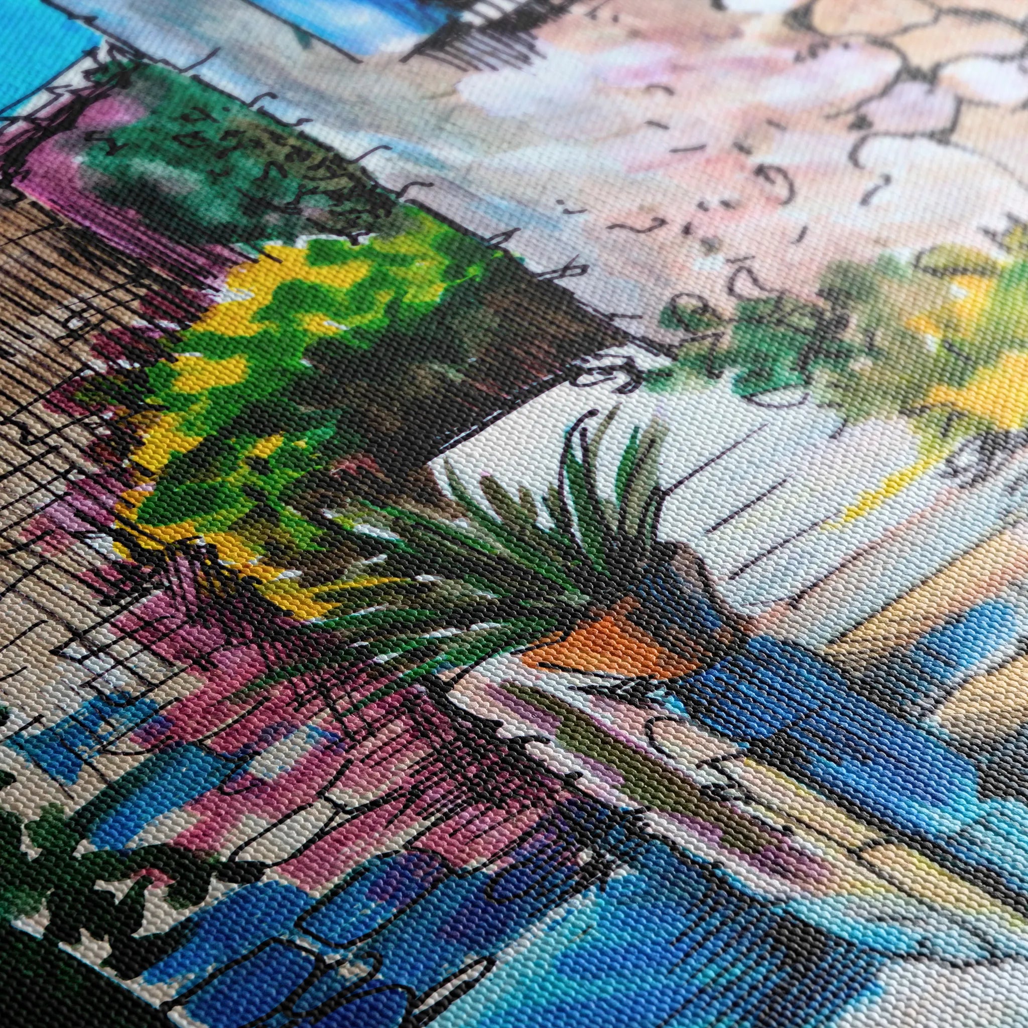 Landscape 149 Canvas Art 18" x 24" / 45 x 60 cm / Black