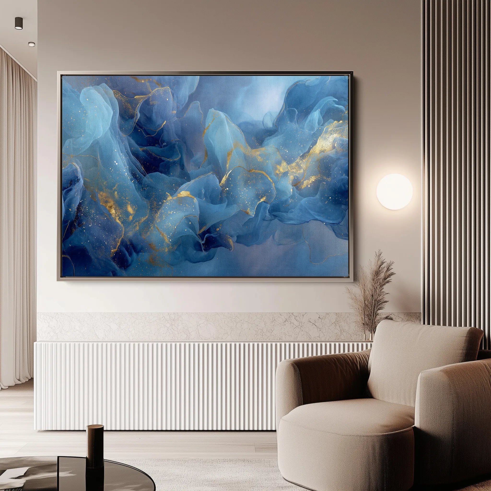 Abstract 1491 Canvas Art 18" x 24" / 45 x 60 cm / Black