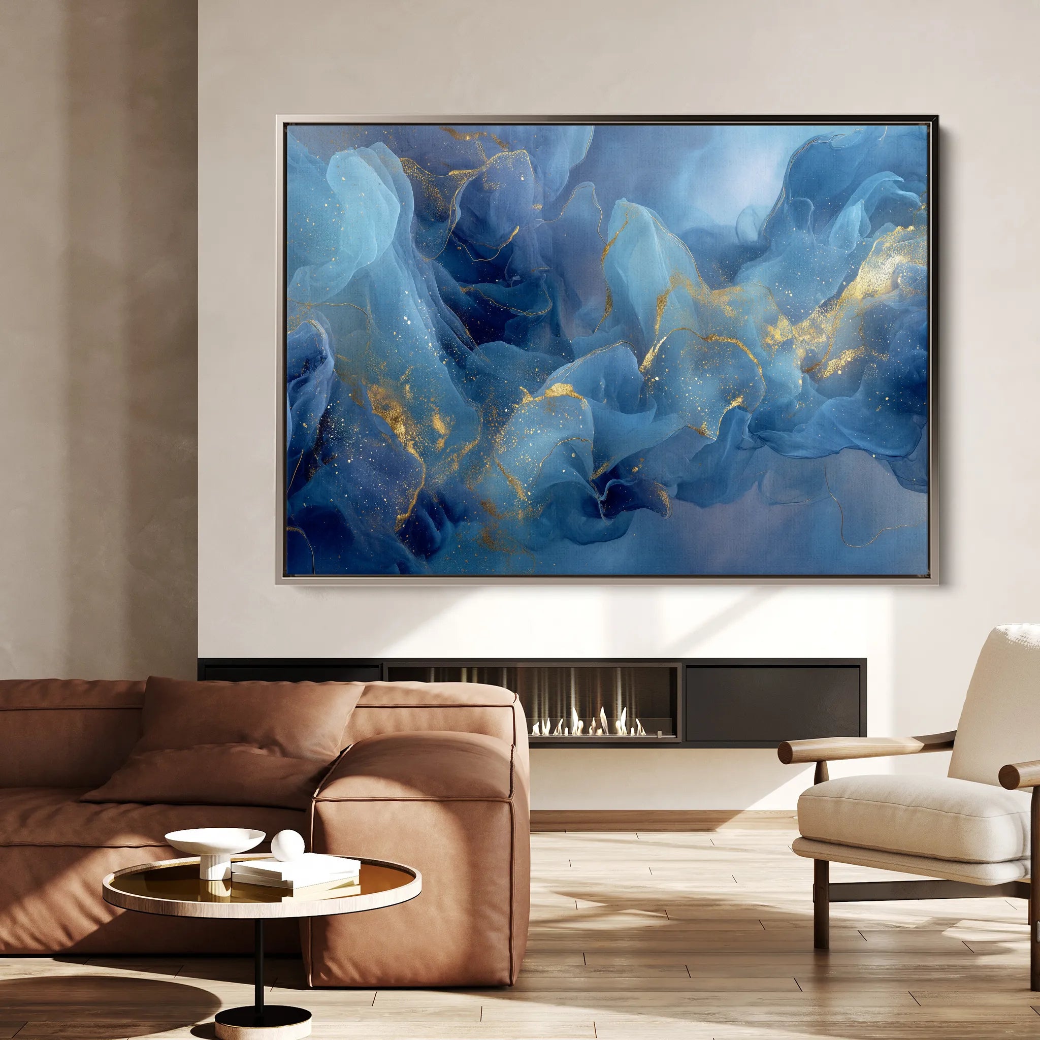 Abstract 1491 Canvas Art 18" x 24" / 45 x 60 cm / Black