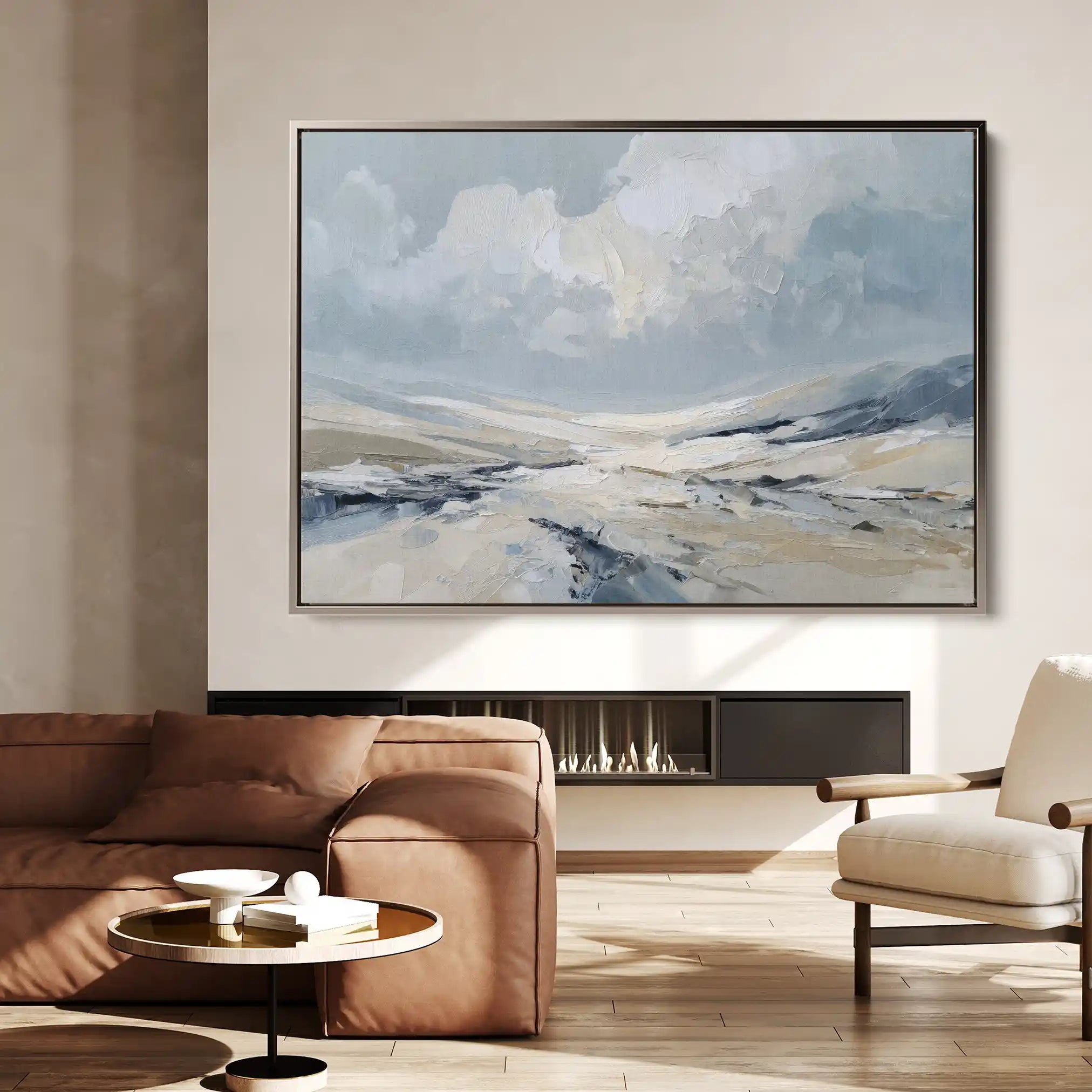 Abstract 1498 Canvas Art 18" x 24" / 45 x 60 cm / Black