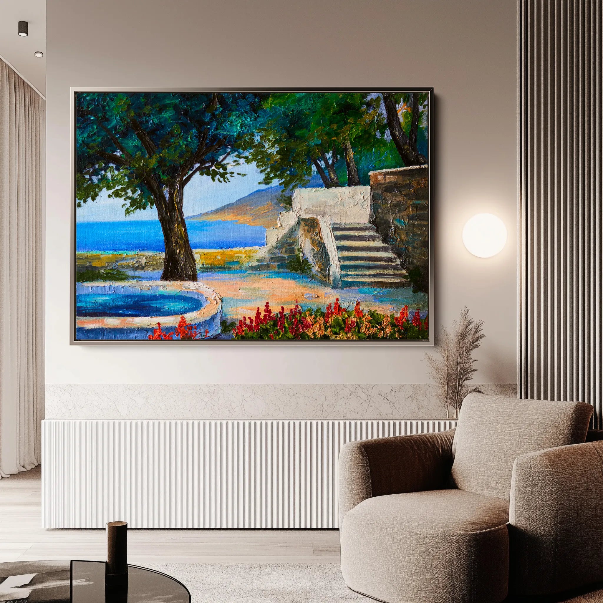 Landscape 150 Canvas Art 18" x 24" / 45 x 60 cm / Black