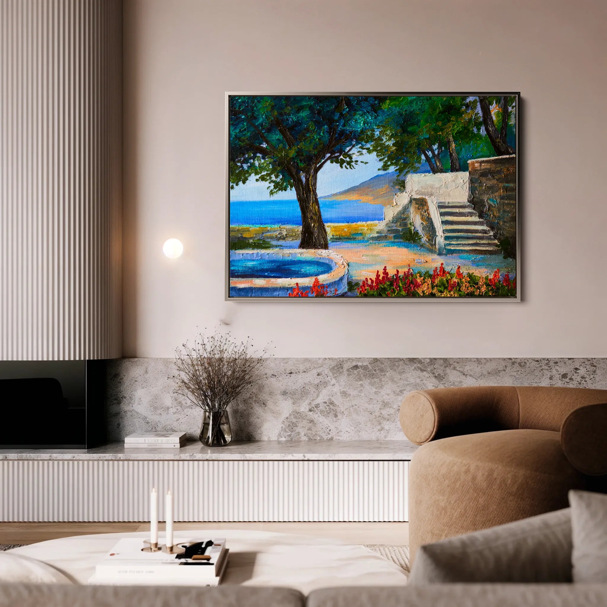Landscape 150 Canvas Art 18" x 24" / 45 x 60 cm / Black