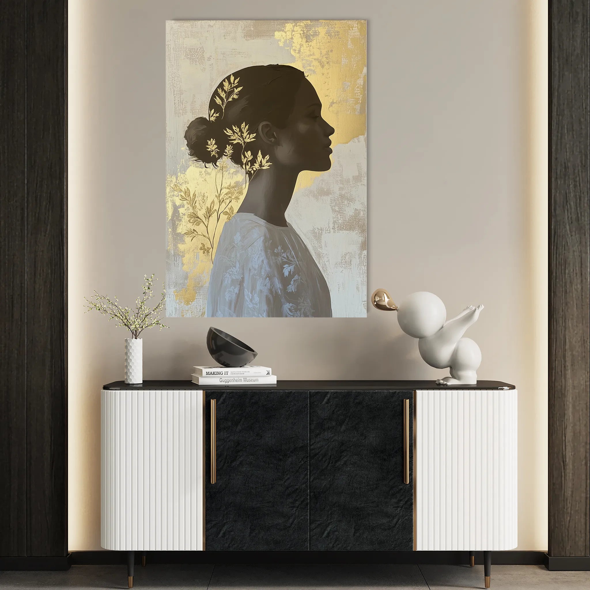 Portrait 150 Canvas Art 18" x 24" / 45 x 60 cm / Black