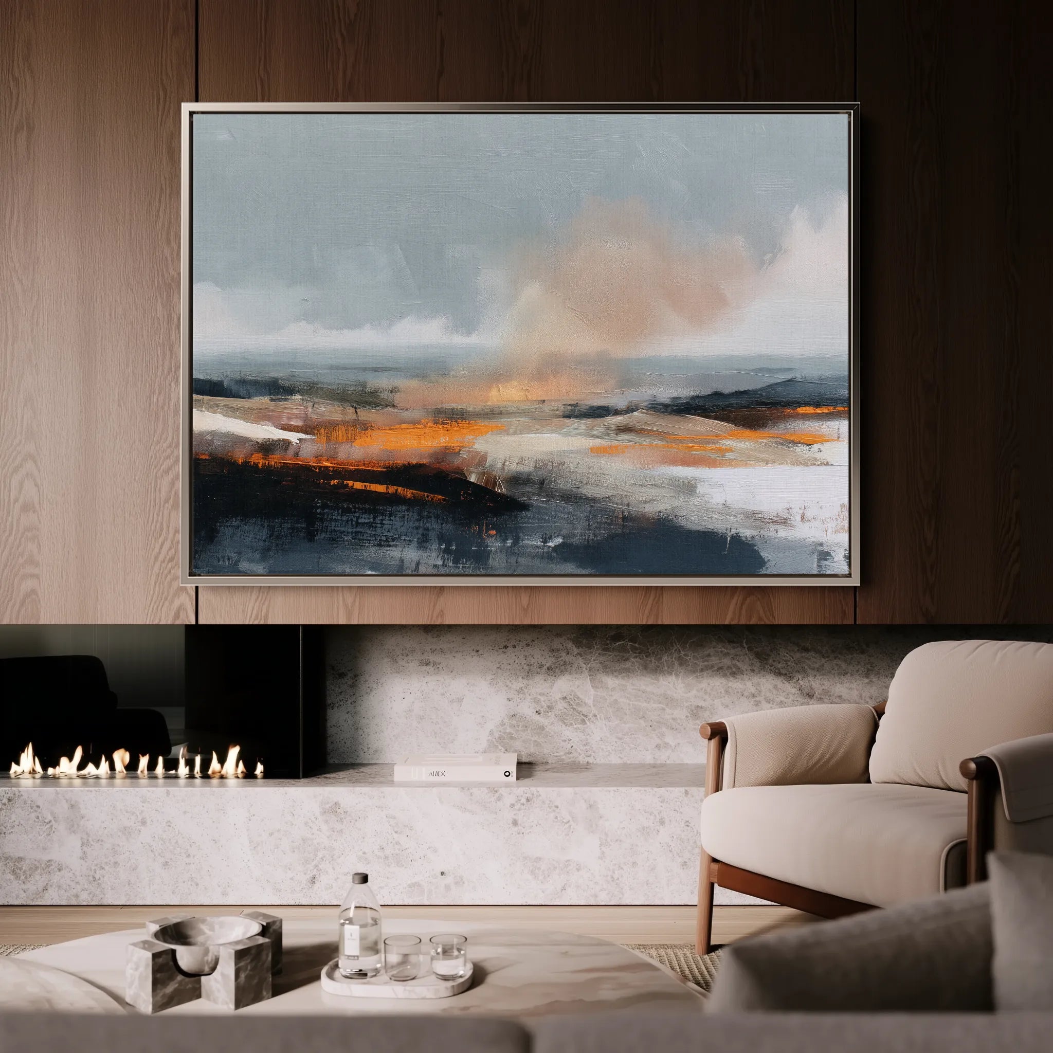 Abstract 1502 Canvas Art 18" x 24" / 45 x 60 cm / Black